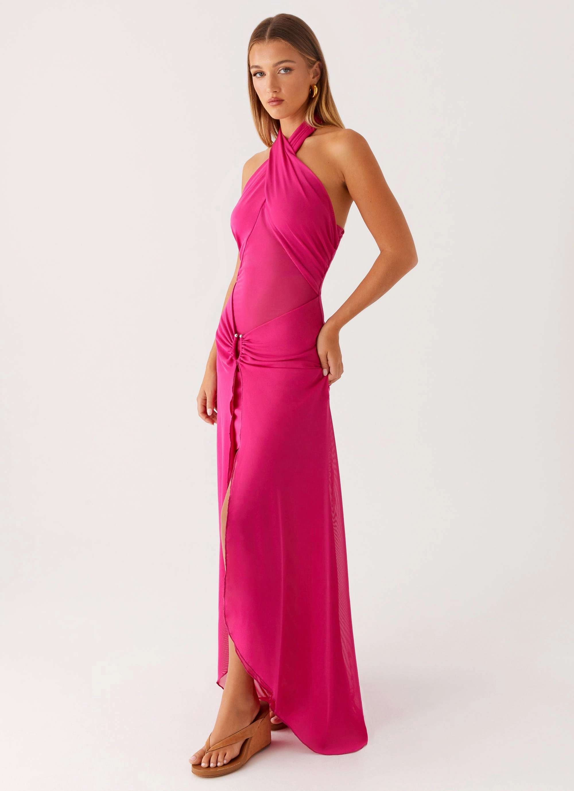 Ericka Maxi Dress - Hot Pink Elegant formal outfit Fashionable event gown