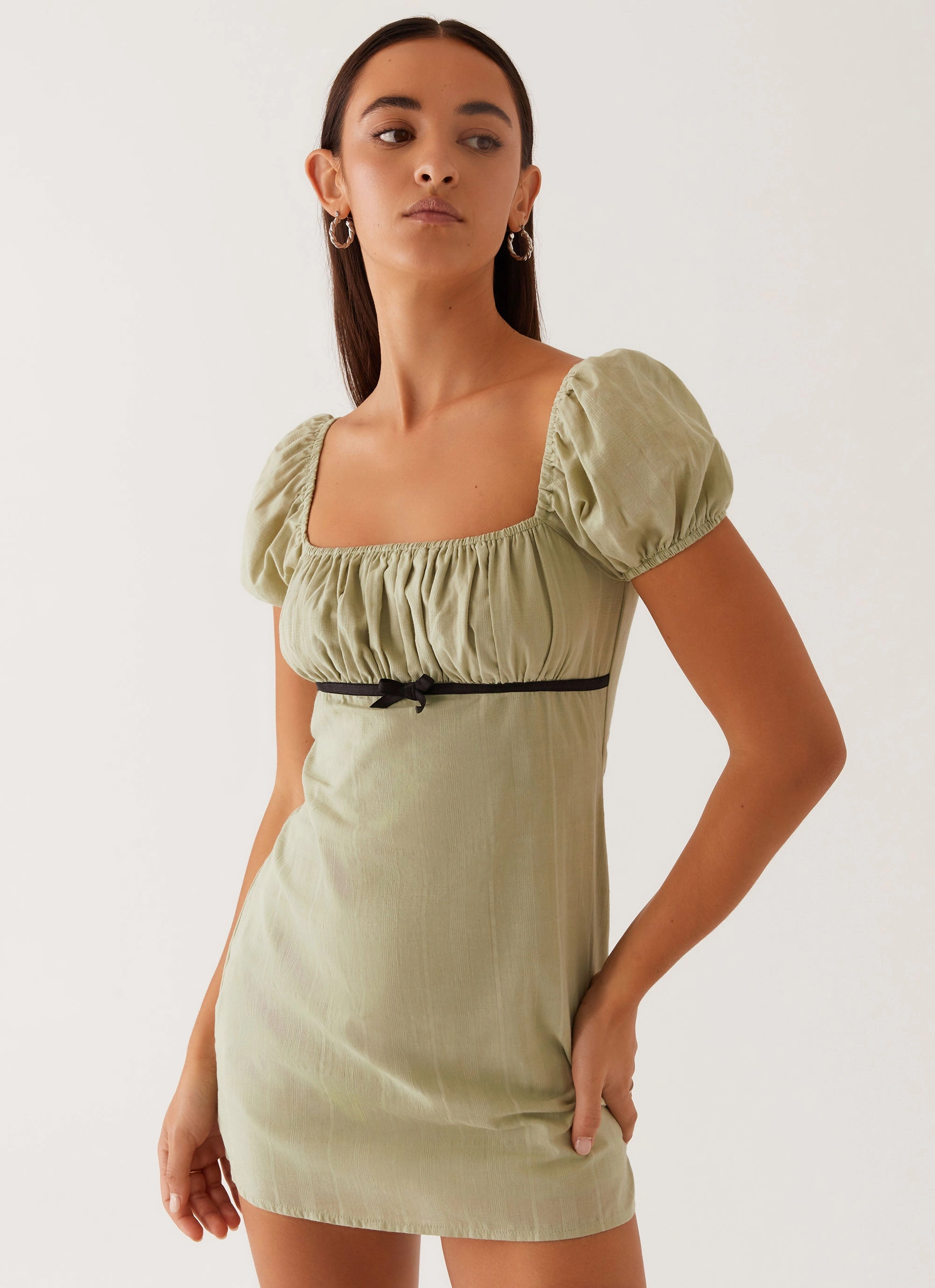 Travel Light perfect for events Fran Mini Dress - Pastel Green
