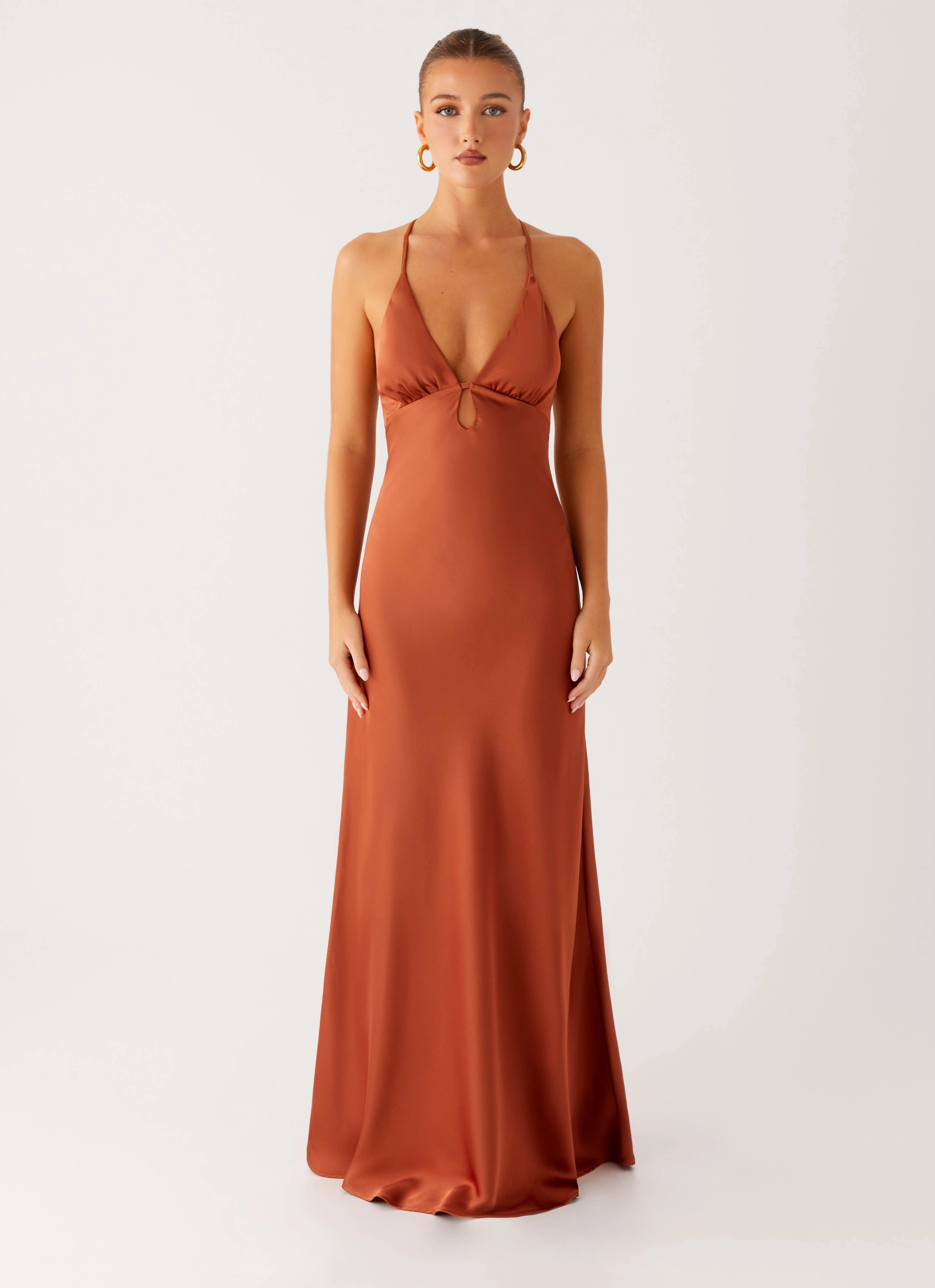 Transitional Wear Sundowner Maxi Dress - Rust