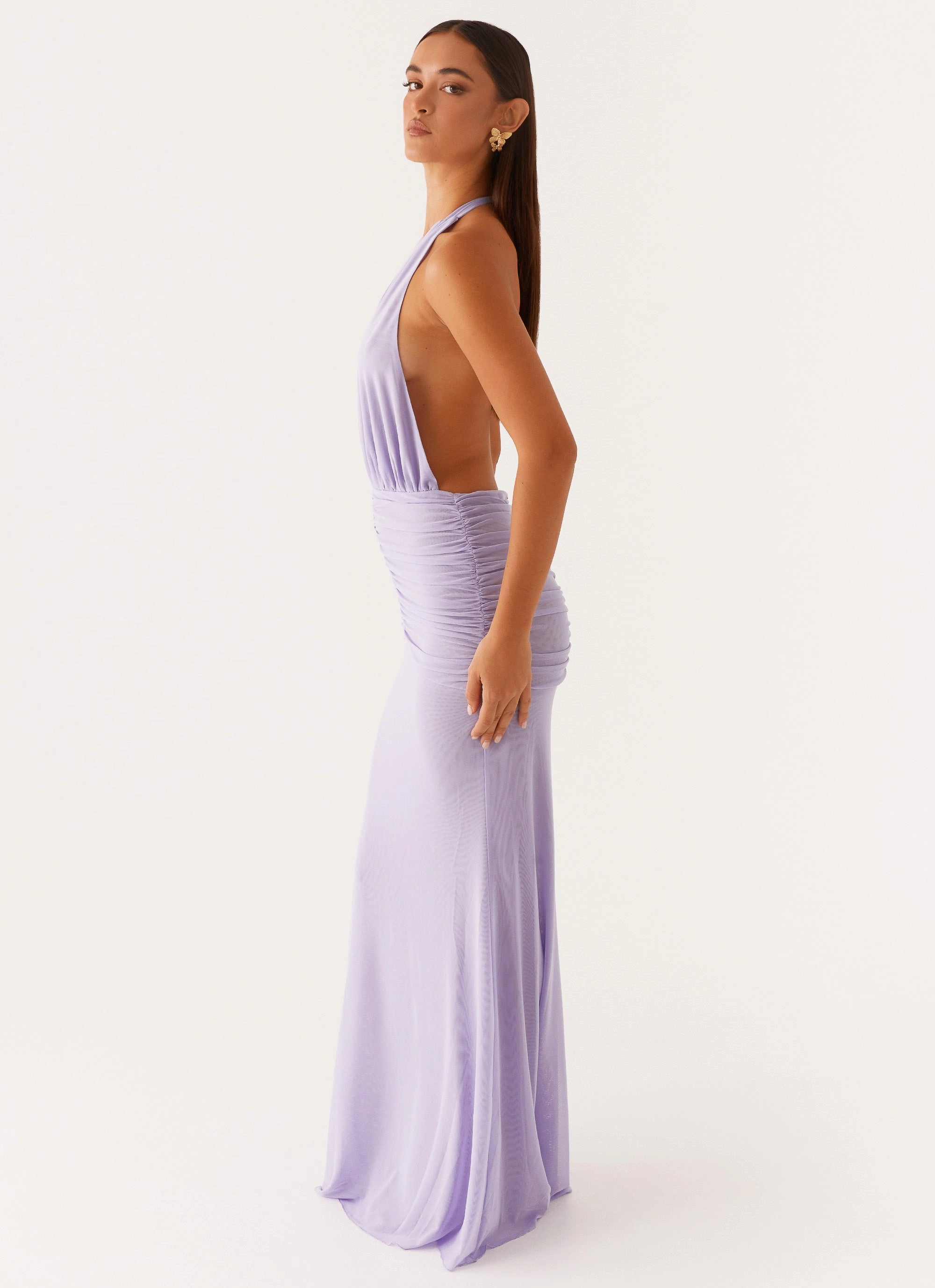 Cozy and Comfortable Recycled-Material Places To Be Maxi Dress - Lilac