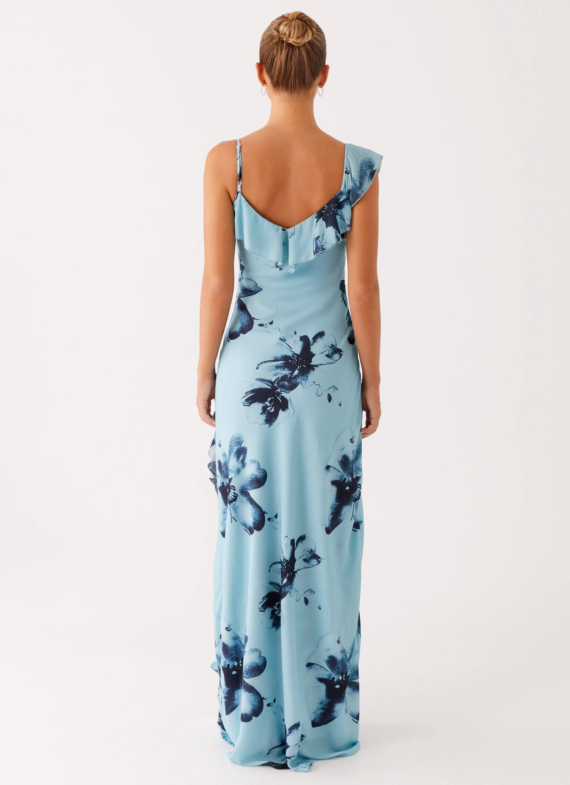 Winter Classic Soft Mesh Goldsmith Maxi Dress - Blue Black Floral
