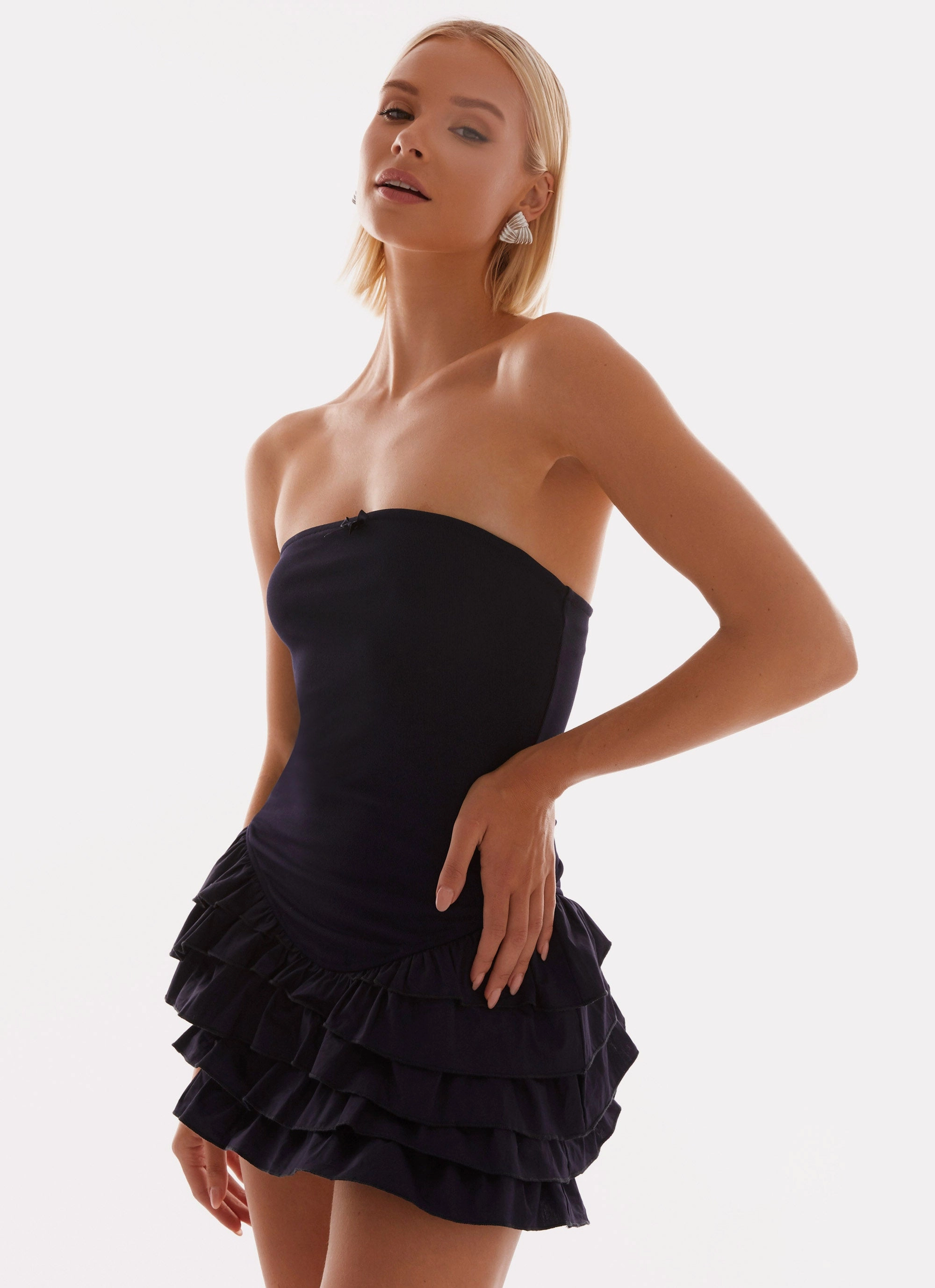 Tamay Mini Dress - Navy Pastel-Tone Soft Gradient