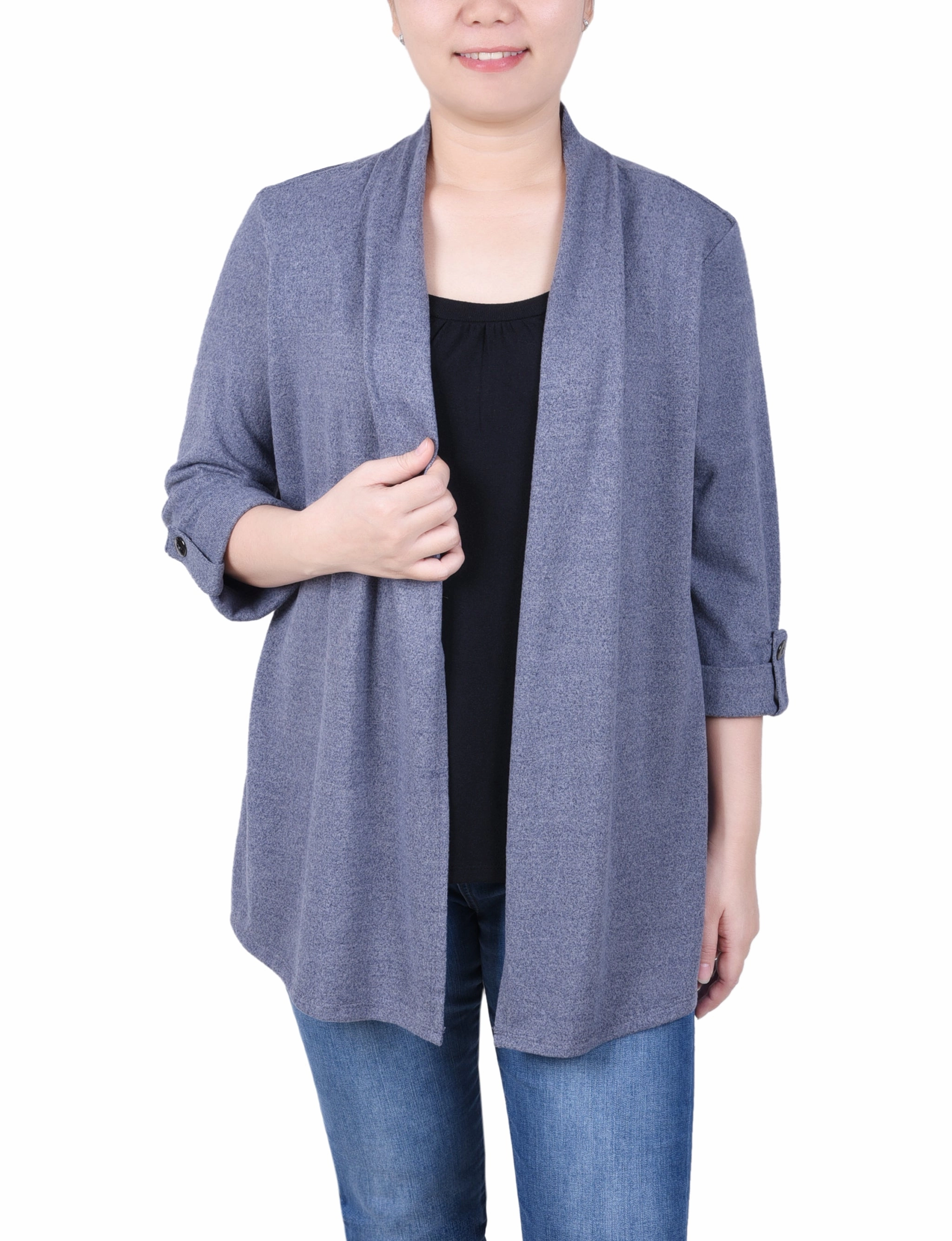 UV Protection Petite 3/4 Sleeve Two In One Top