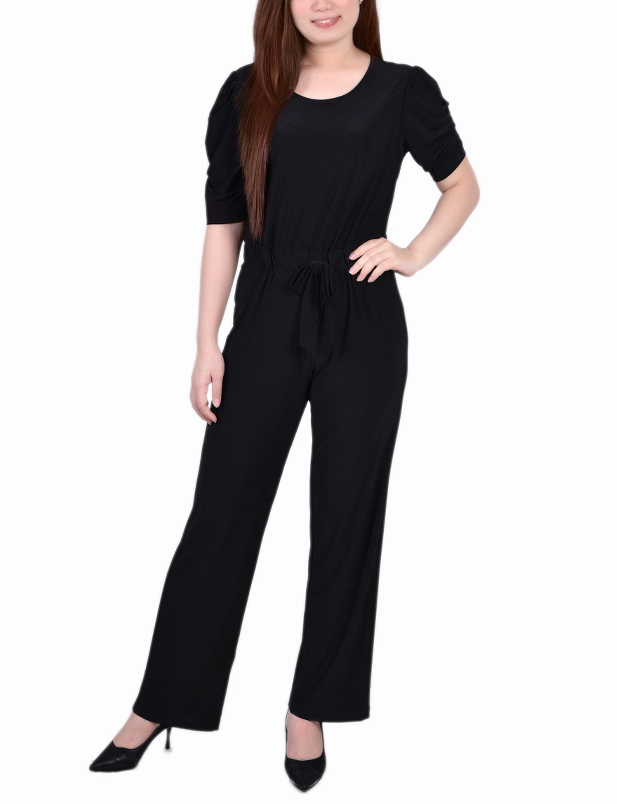 Petite Elbow Sleeve Jumpsuit Unstructured Fit Knitwear Repair Toolkit