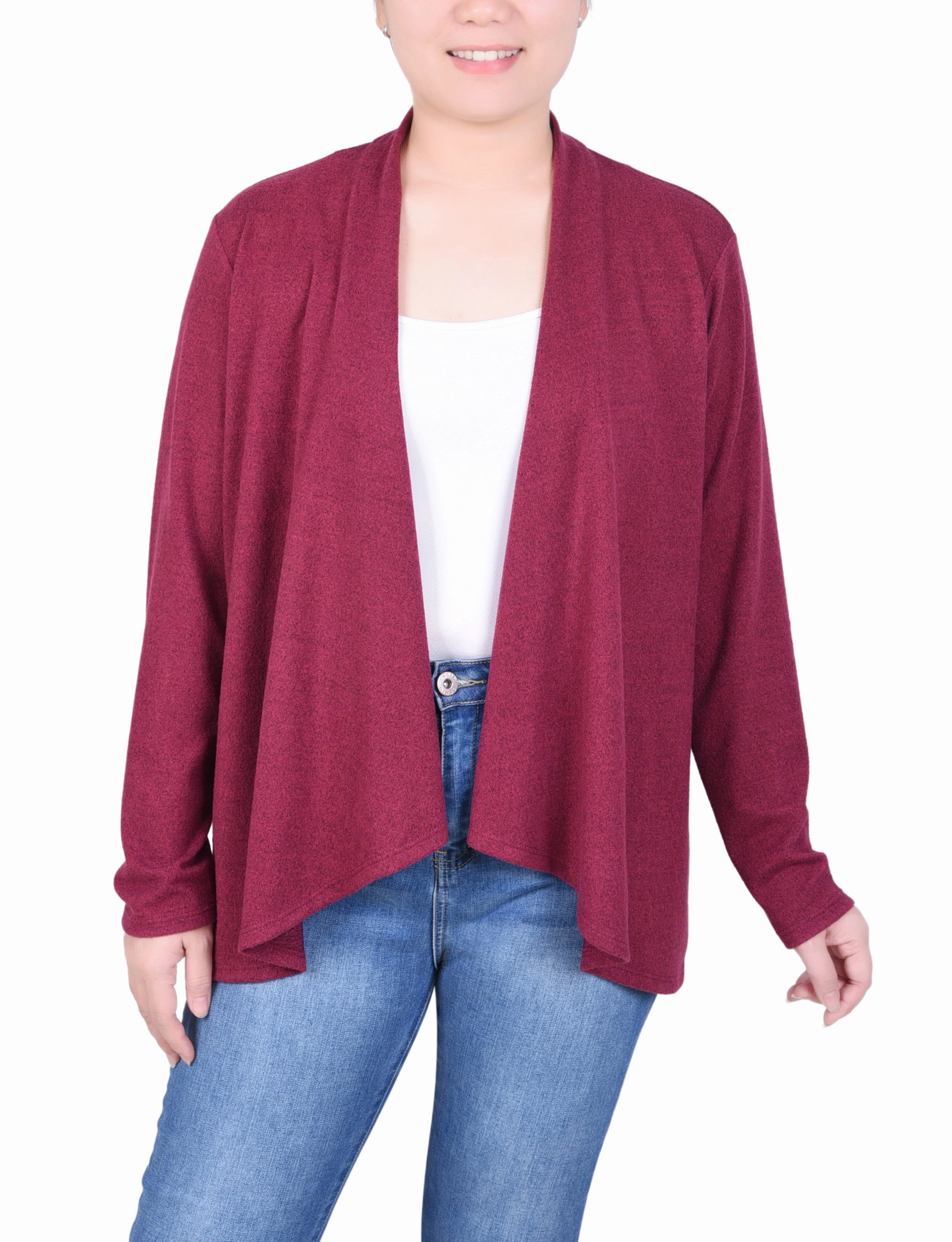 VentilatedArmholes Petite Long Sleeve Swing Cardigan