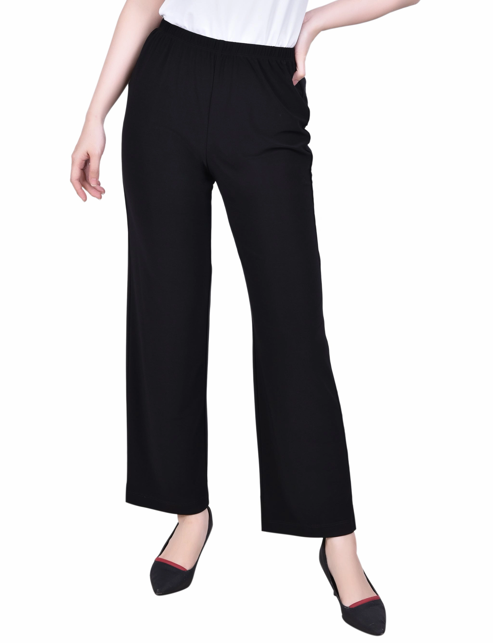 Petite Short Inseam Pull-On Pant Side slits Daily Motion