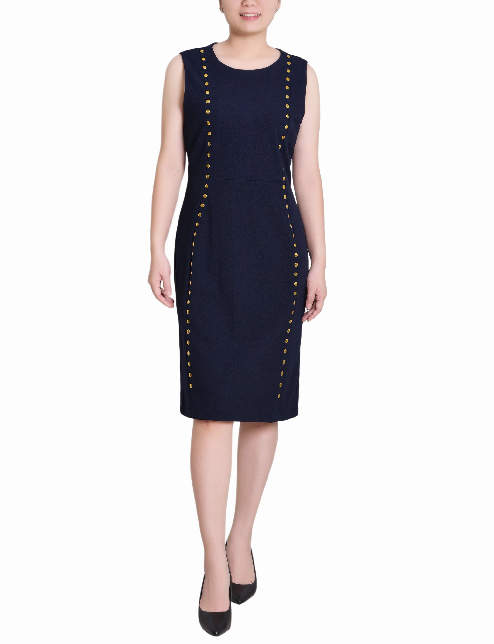 Petite Sleeveless Stud Front Dress Everyday Piece