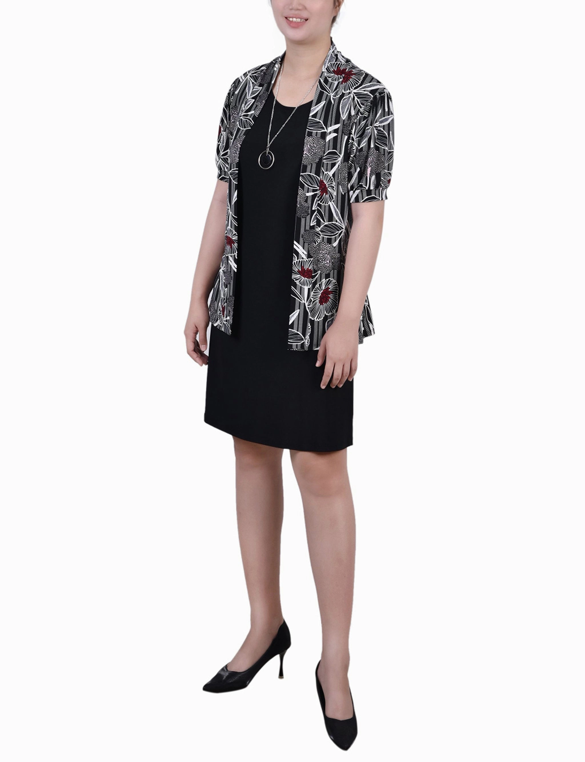 Petite Two Piece Dress Set Profile Enhancer Casual Comfort