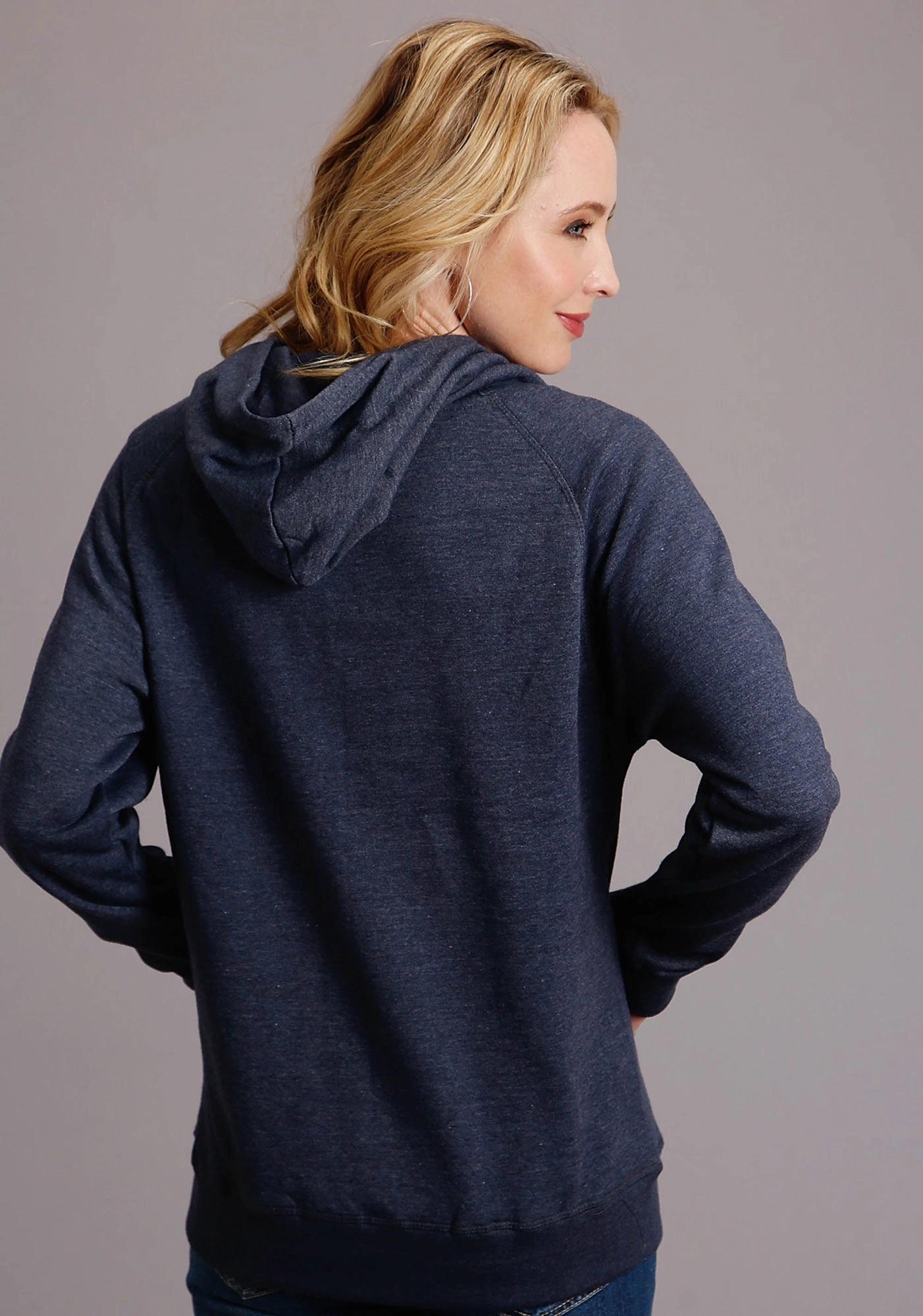 Clean Minimal Look Modular Attachment Points Stetson Womens Navy Cotton Blend Original Usa Hoodie