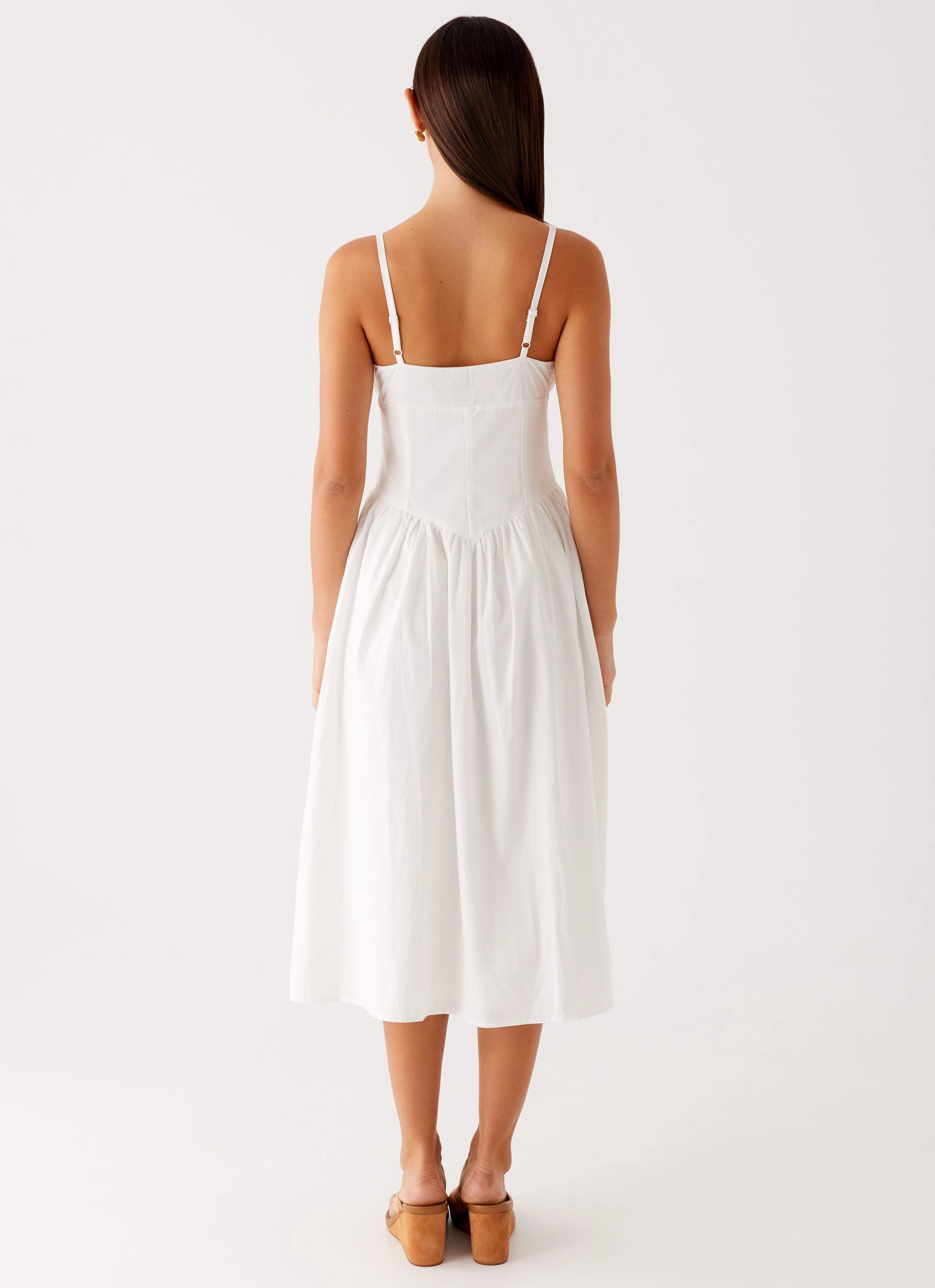 Phillipa Midi Dress - White Lounge Ready Fashion Daily
