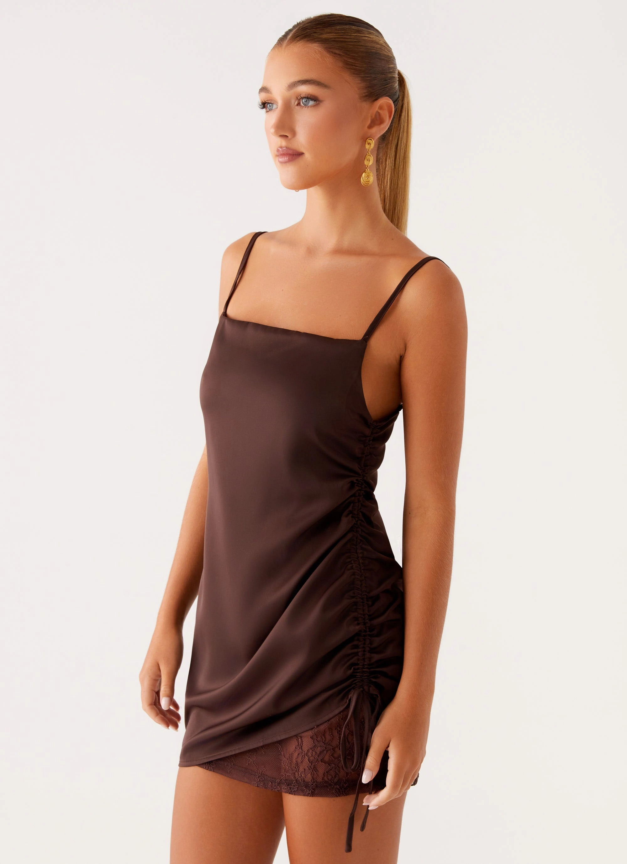 Timeless Fashion Piper Mini Dress - Chocolate