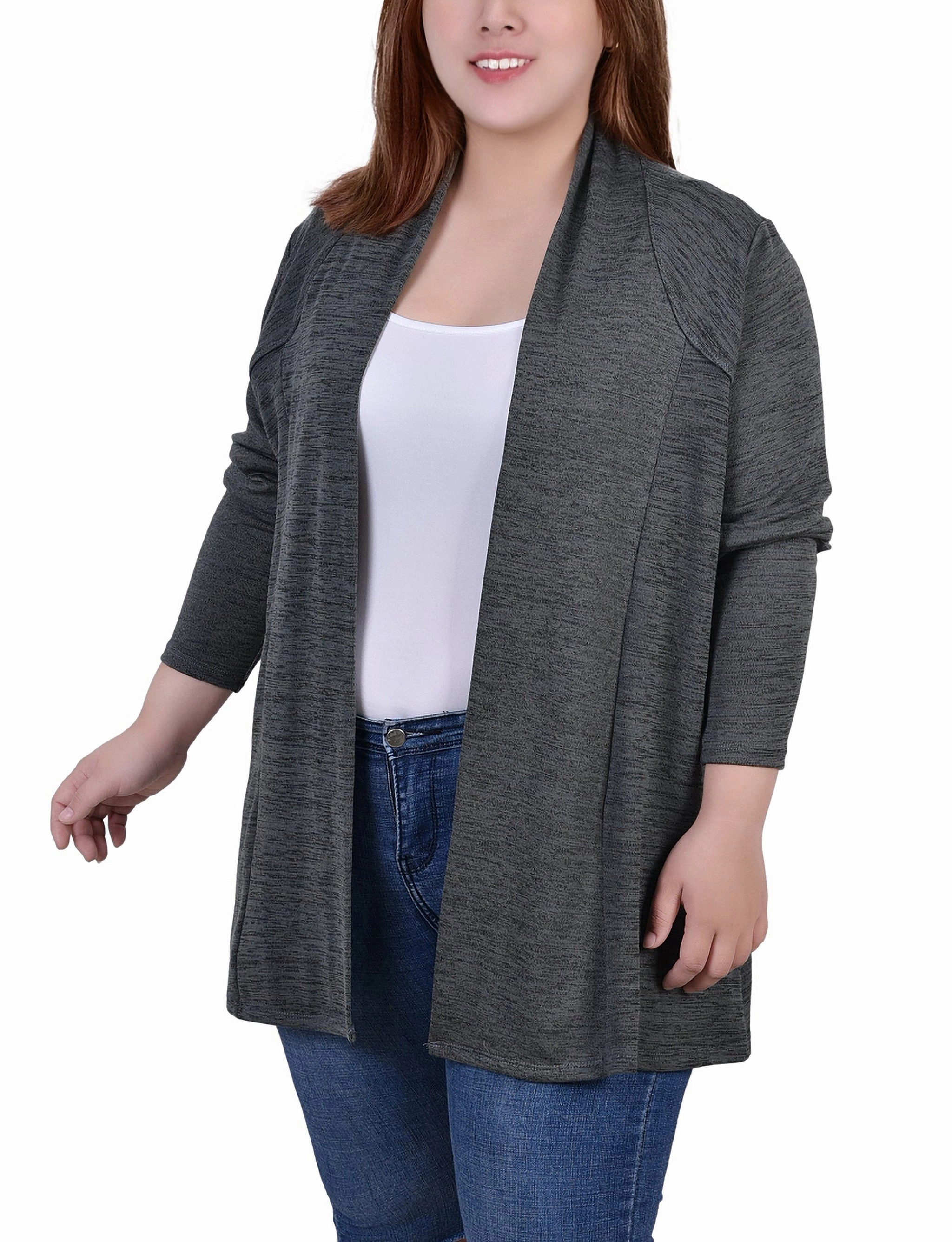 Professional Wear FrictionReducing Plus Size Long Sleeve Cardigan