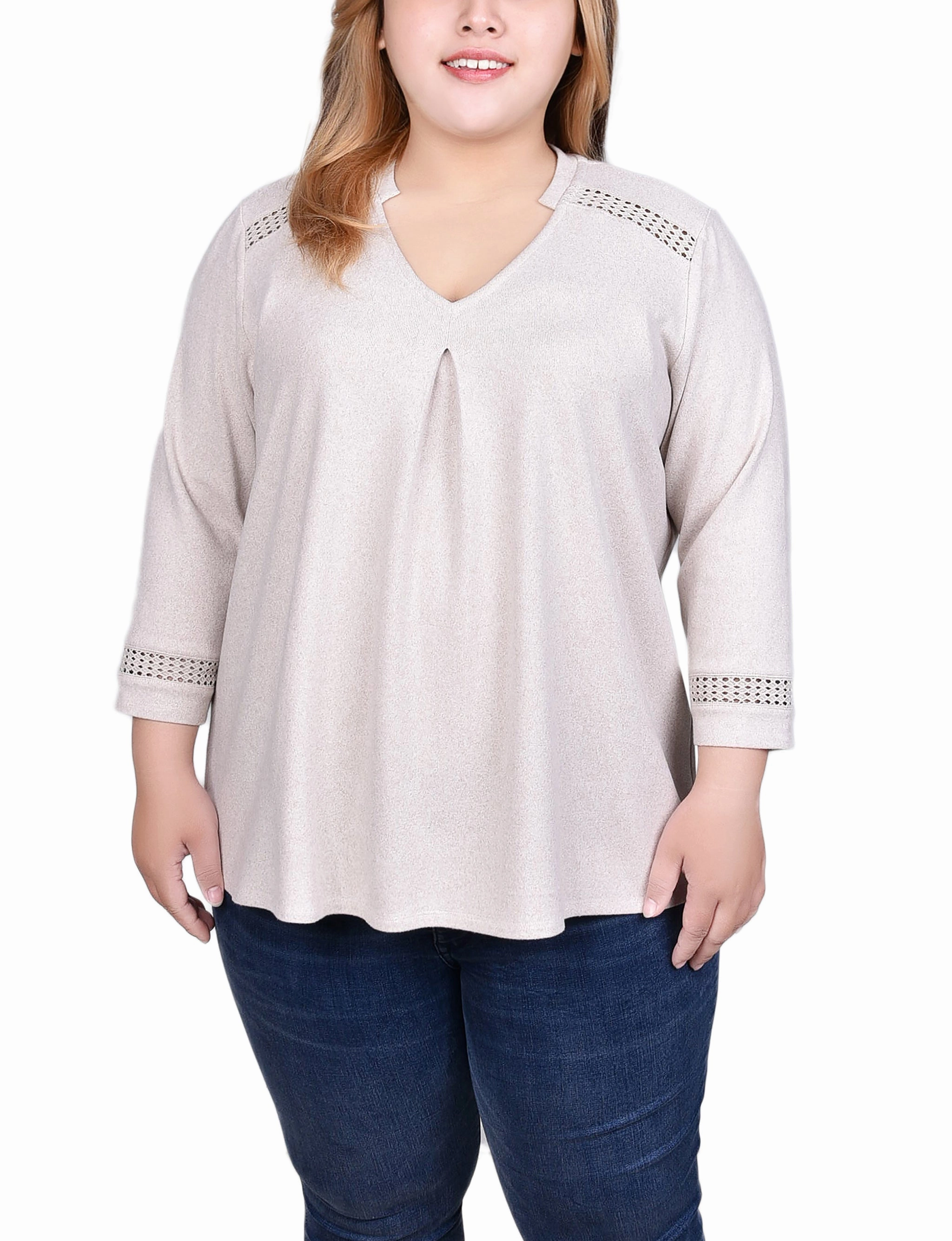 Athletic Wear Plus Size Long Sleeve Swing Tunic