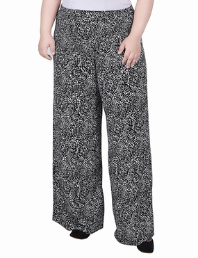 Plus Size Wide Leg Pull On Pant Eco Dye Process Long Use
