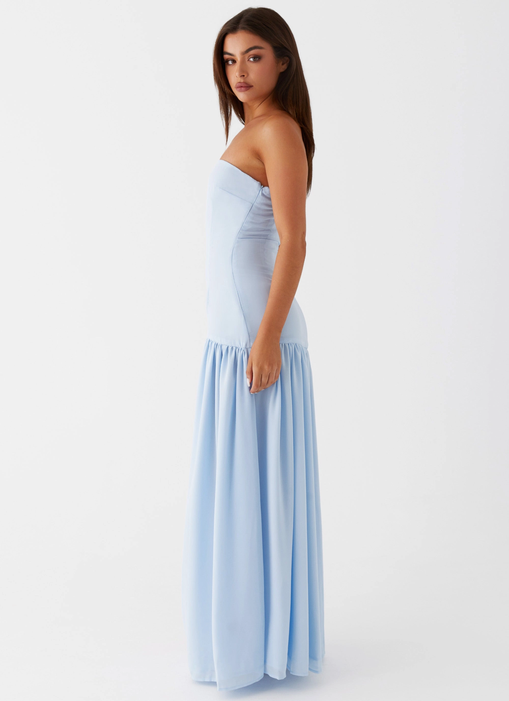 Eden Strapless Maxi Dress - Blue Weather resistant