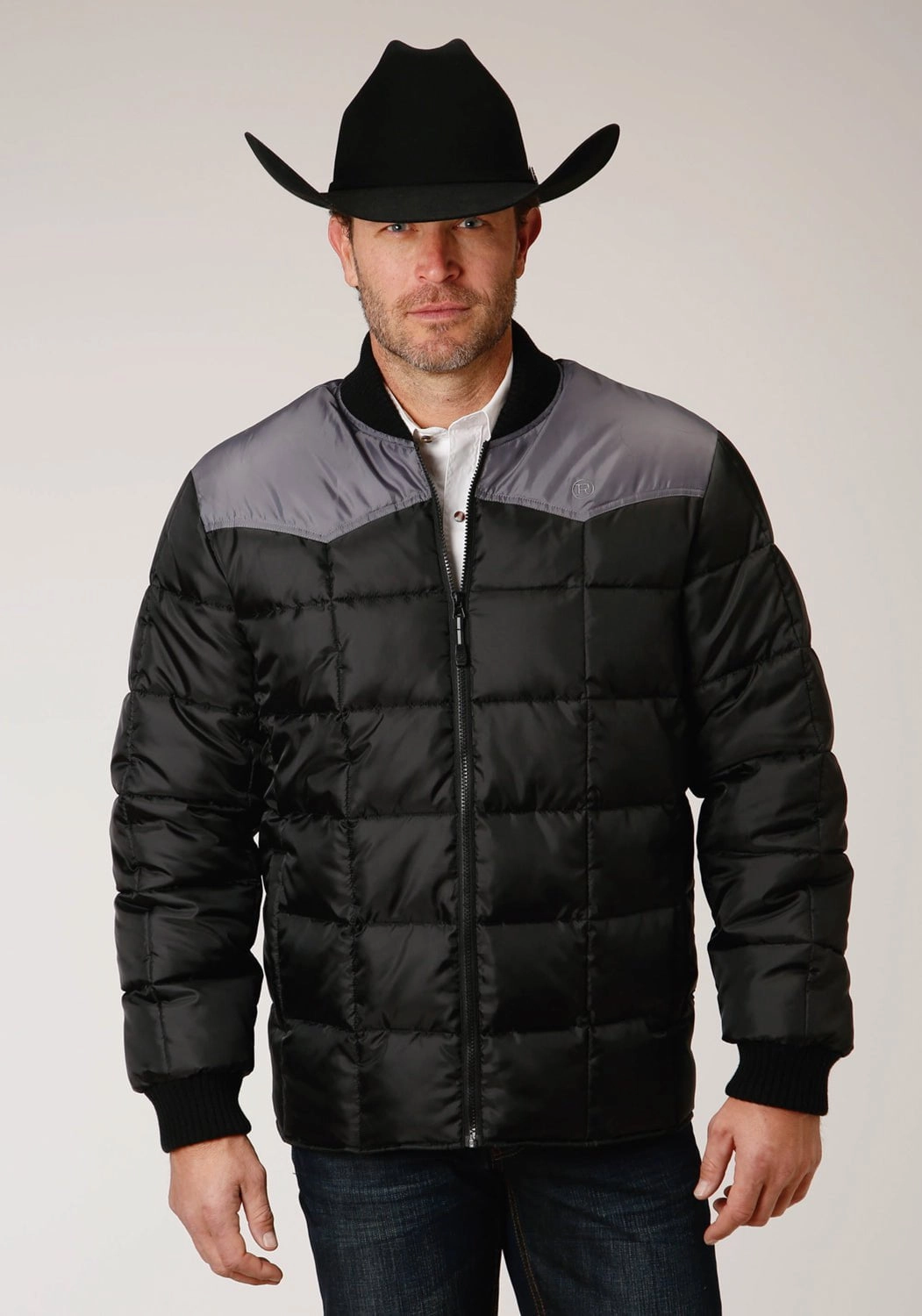 Travel Functional Wear All Ground Roper Mens Black Polyester Quilted Insulated Jacket