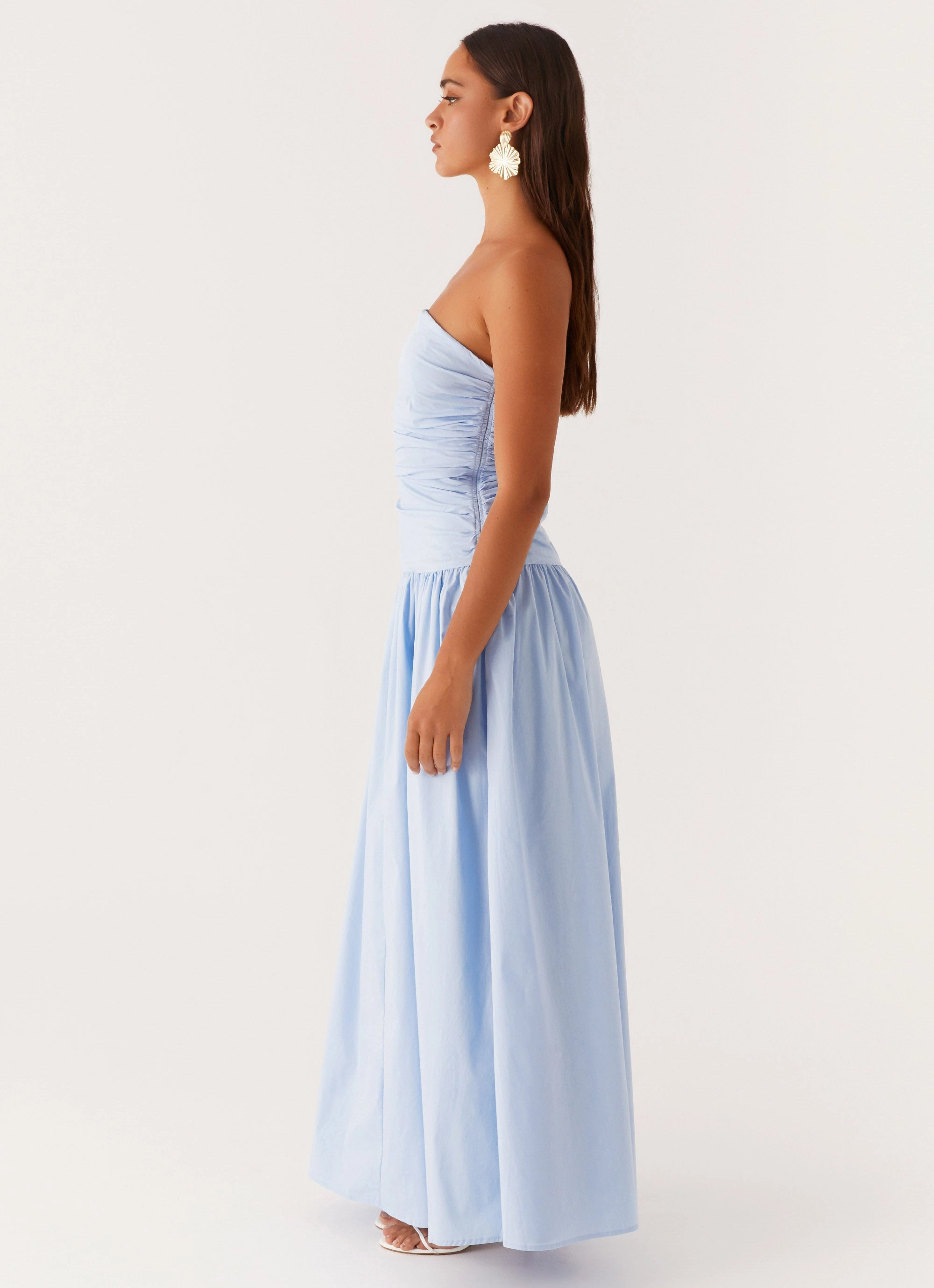 Casual Coat Carmel Maxi Dress - Blue