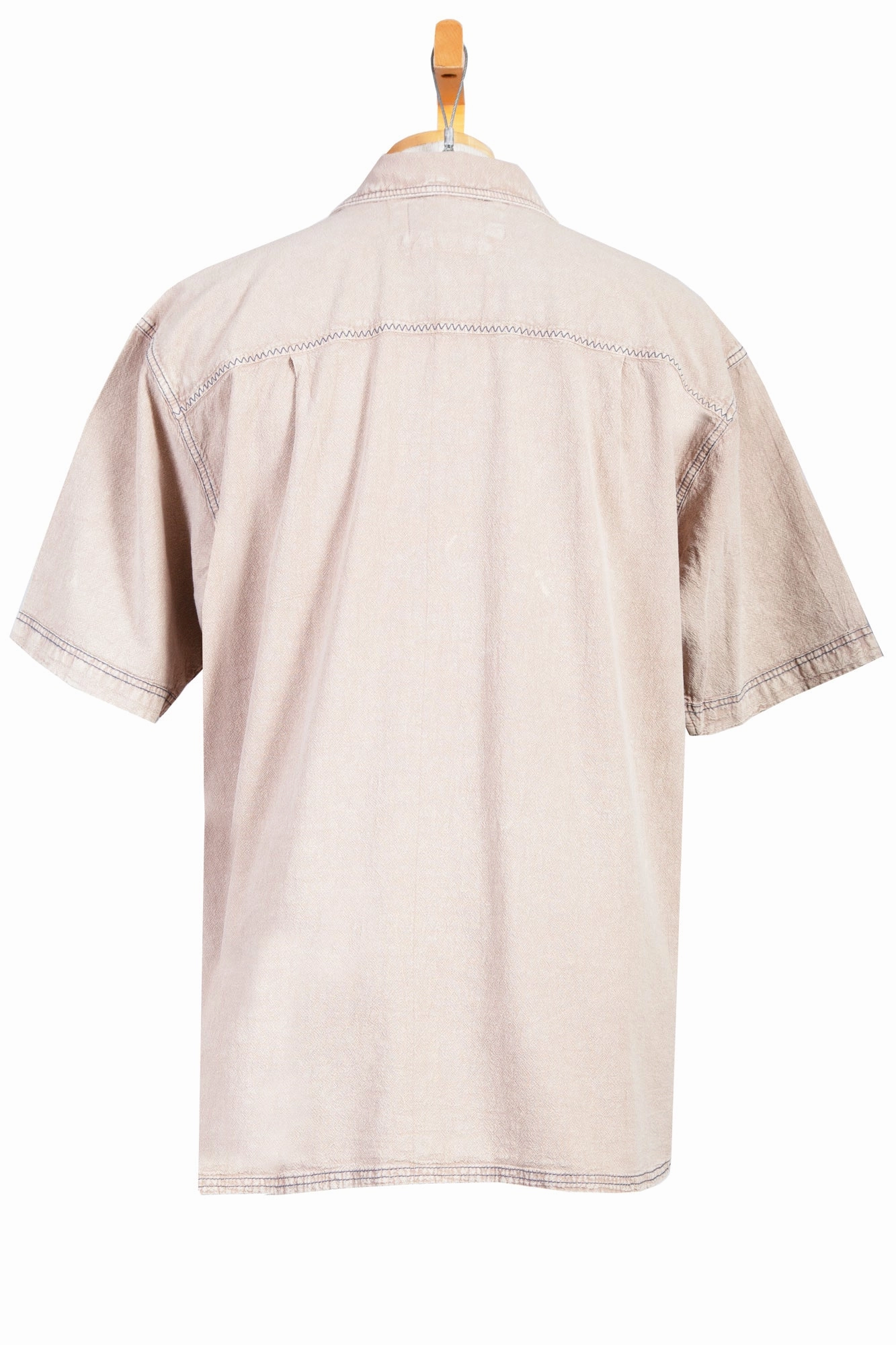 Scully Mens Stone 100% Cotton Traveler S/S Shirt Beach Ready Roll-Up Sleeve