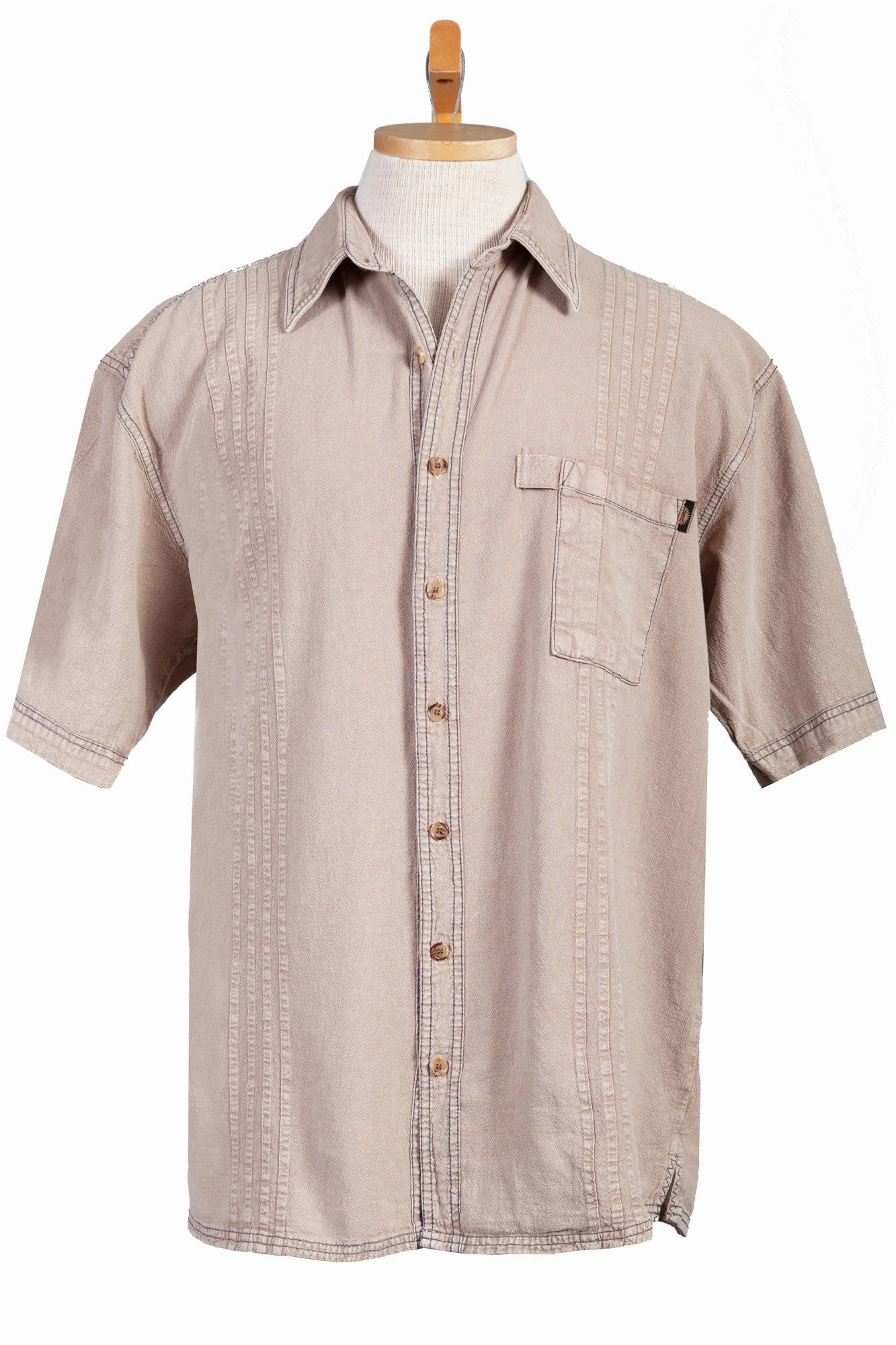 Scully Mens Stone 100% Cotton Traveler S/S Shirt Premium Finish