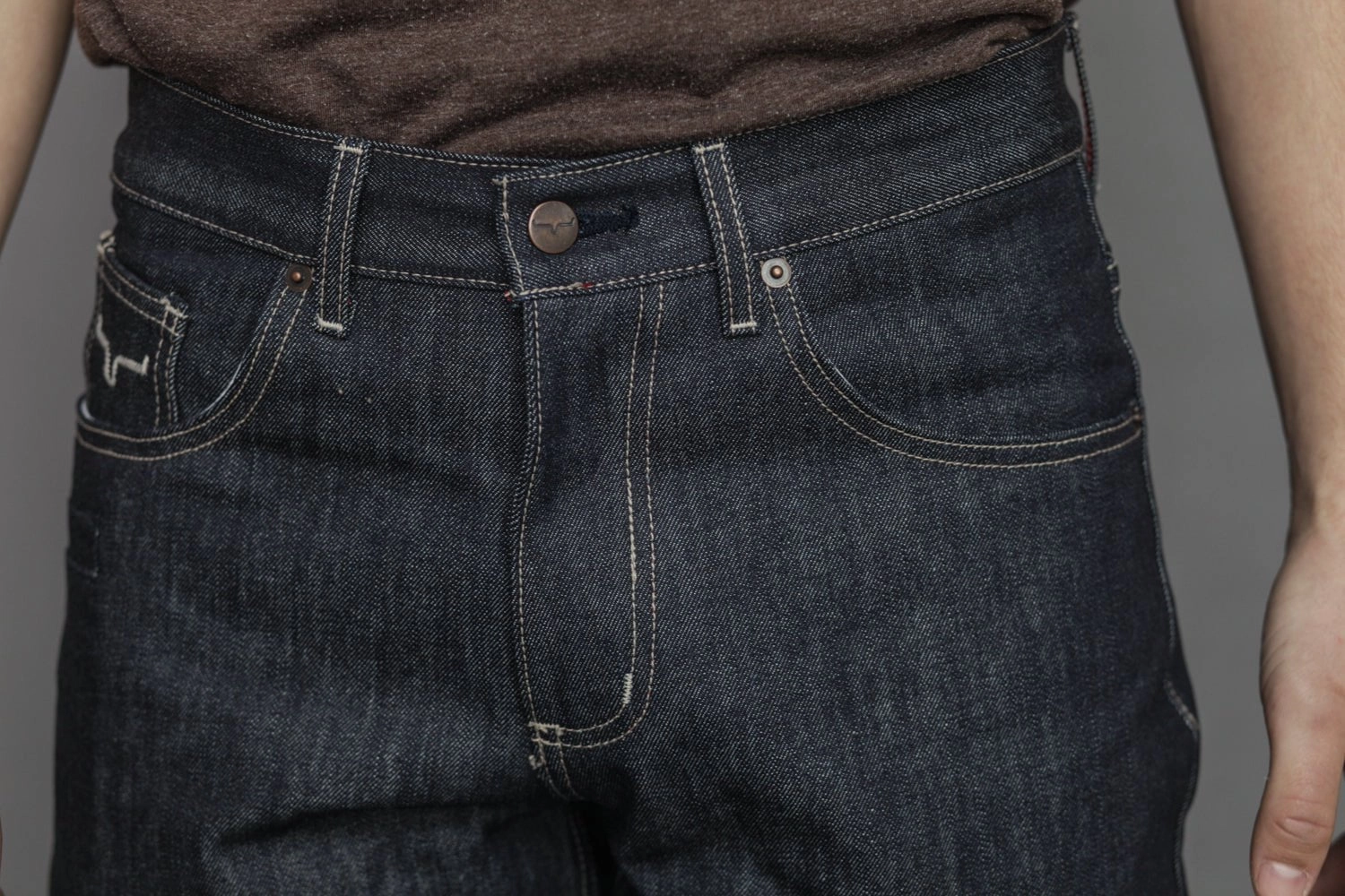 Home Comfort Weekend Warrior Kimes Ranch Mens Raw James Blue 100% Cotton Jeans