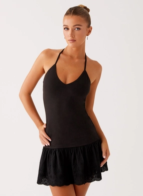 Amsterdam Mini Dress - Black AdjustableStraps Emerging-Brand