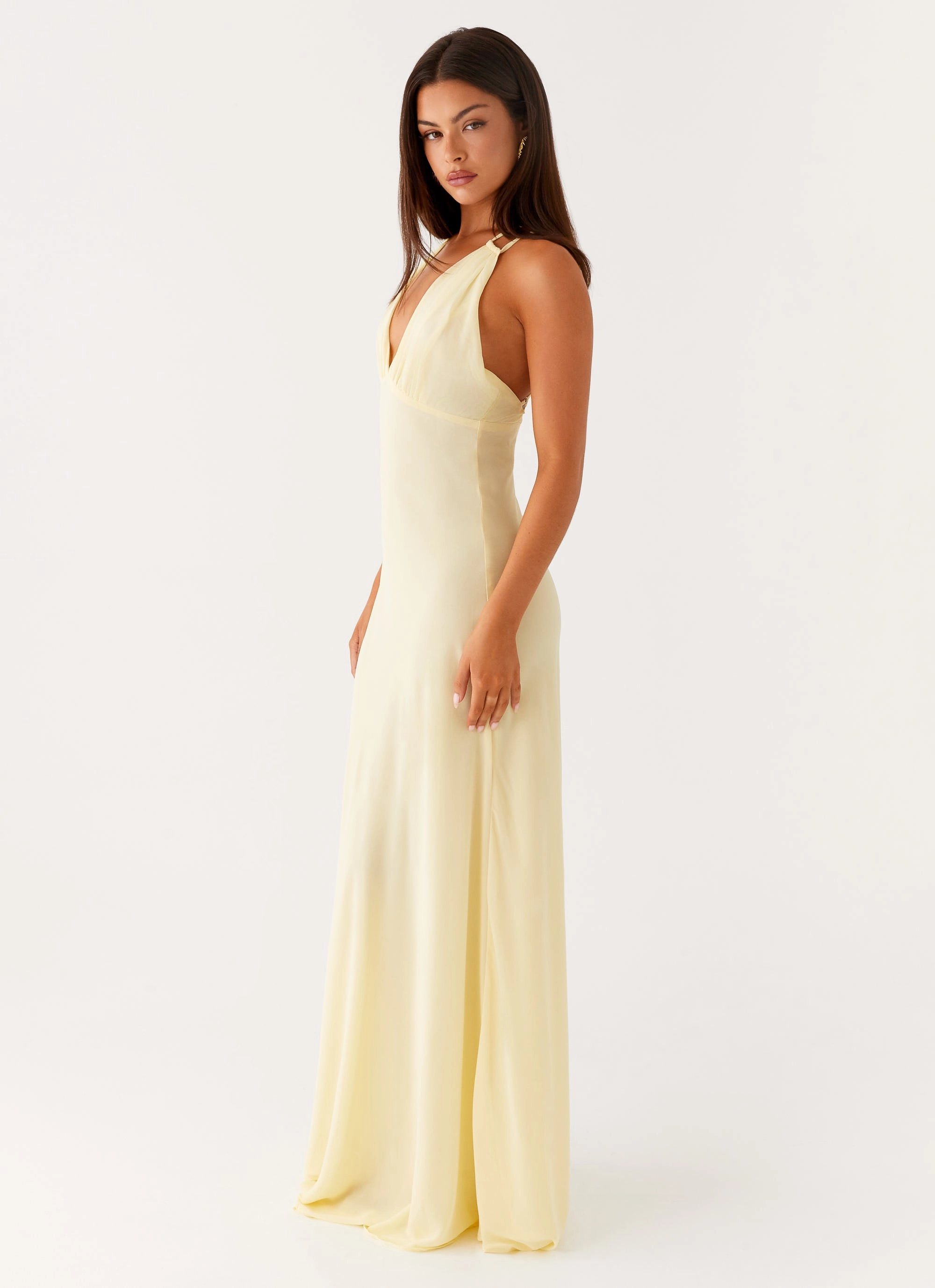 Kacia Maxi Dress - Lemon Full Coverage