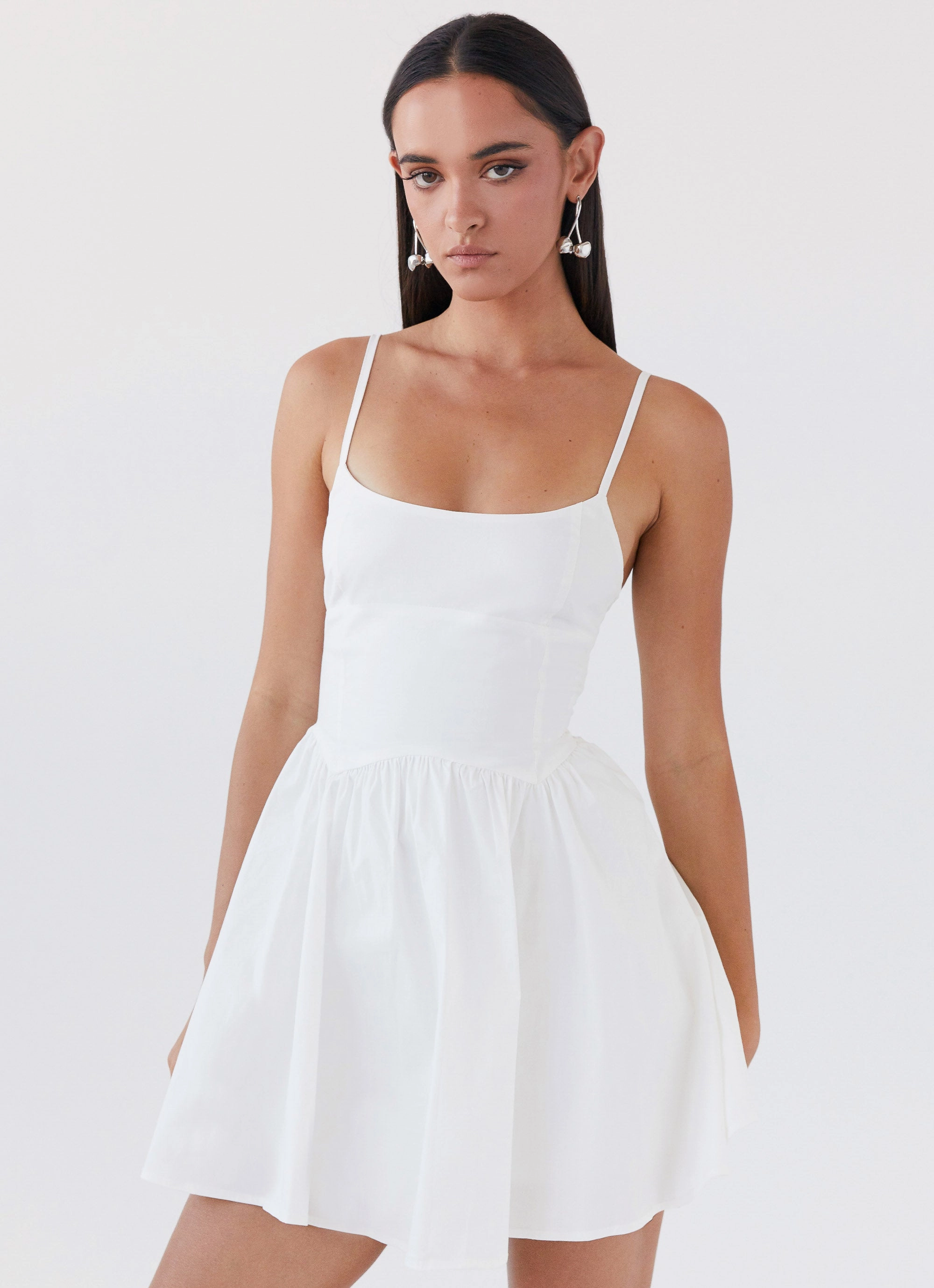 Tesoro Mio Mini Dress - White Flowy-Shape Tear-resistant
