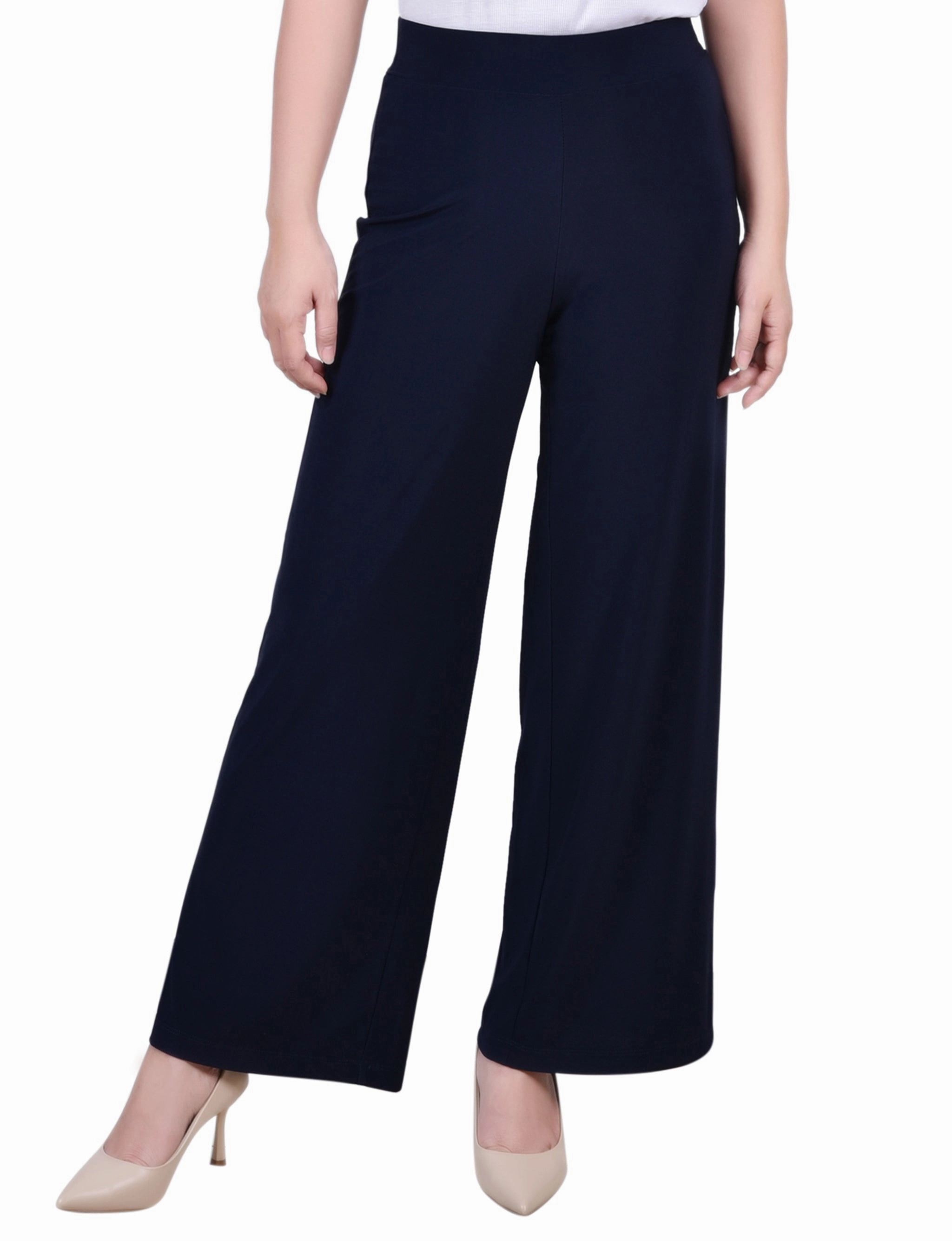 Pull On Palazzo Pants Non Slip Waist Grip