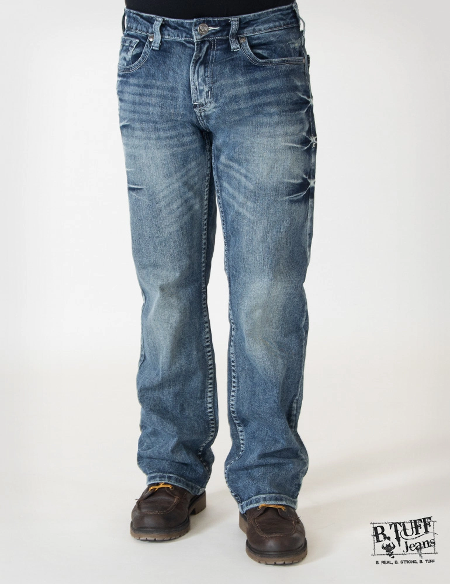 Weekend Getaway Minimalist Breathable Smart Casual Modern Rainy Day Mens Medium Wash Cotton Blend Jeans Monster Mike