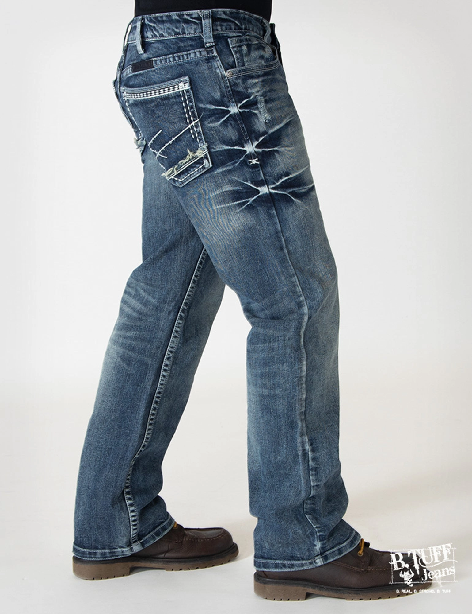 Mens Medium Wash Cotton Blend Jeans Monster Mike Essential Wardrobe Calm Aesthetic