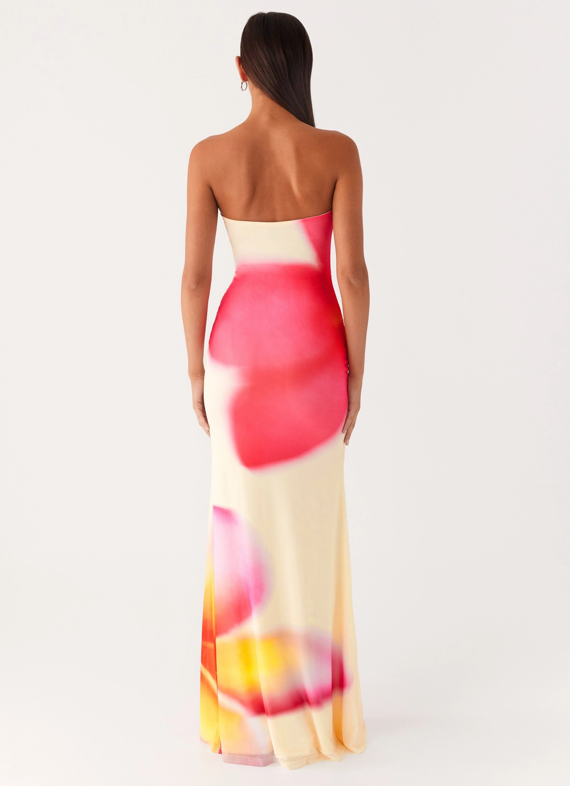 Iroha Strapless Maxi Dress - Frangipani Yellow Heavy Duty Coat