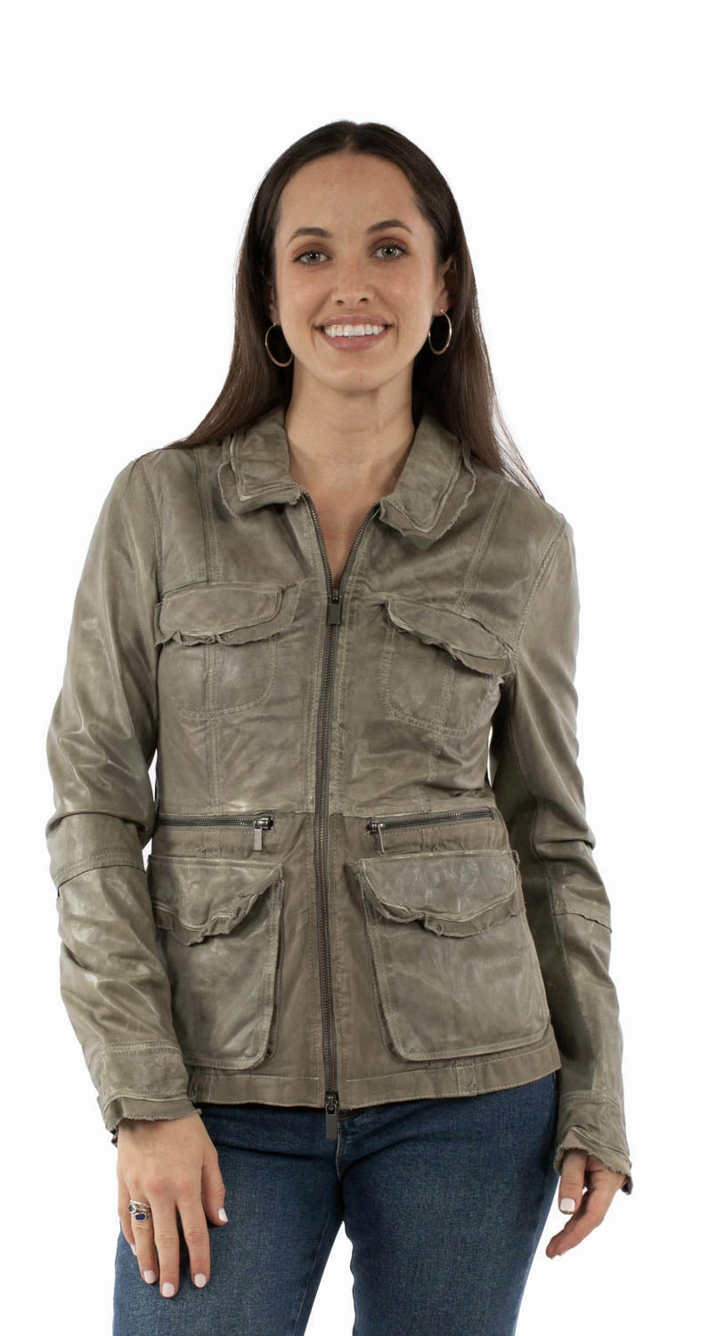 Scully Womens Bomber Sage Cotton Blend Cotton Jacket Flexible Comfort