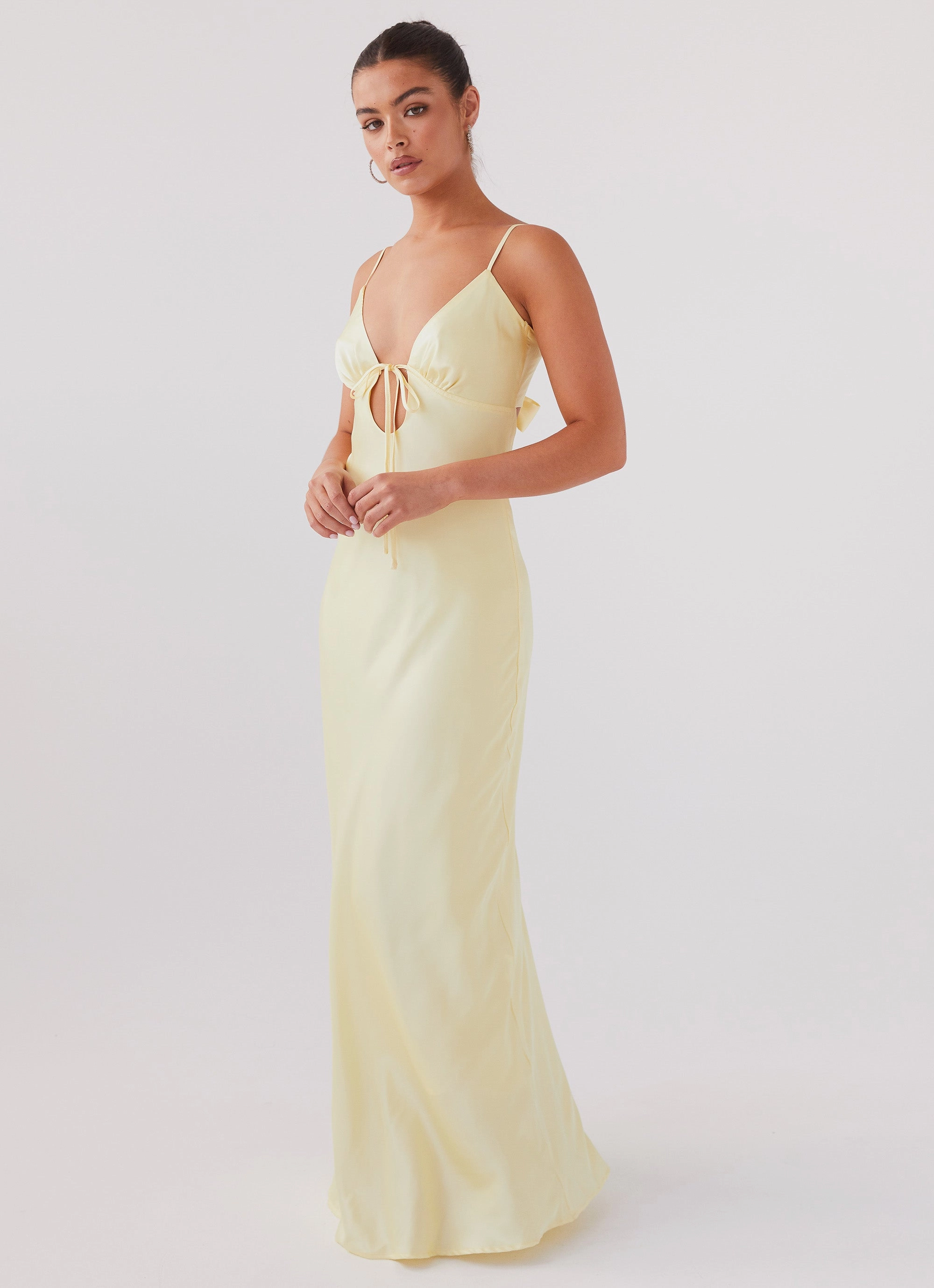 Flora Satin Maxi Dress - Lemon City Outerwear Elegant Styling