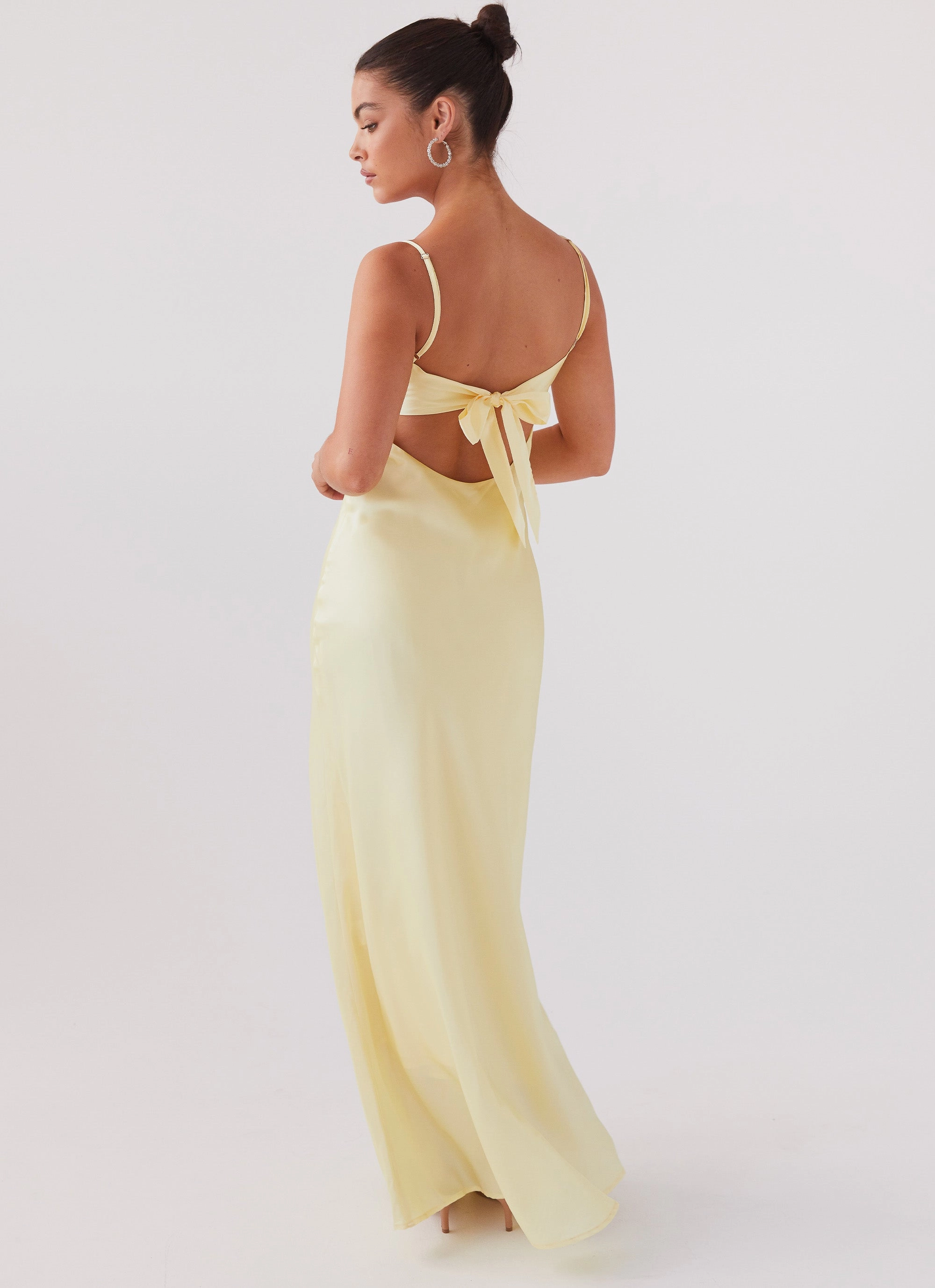 Flora Satin Maxi Dress - Lemon Street Fashion