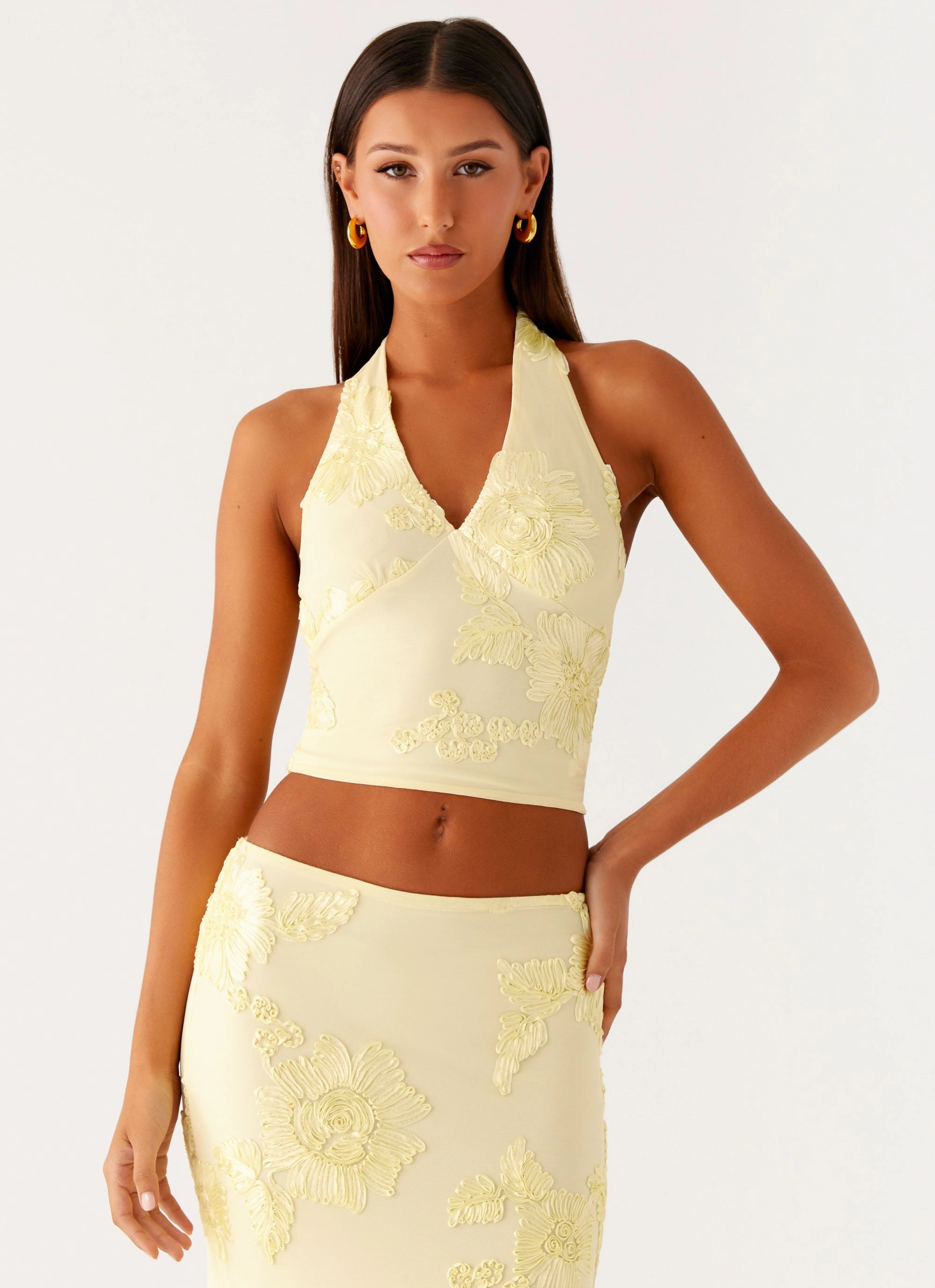 Radiate Halterneck Top - Yellow Mood Dressing