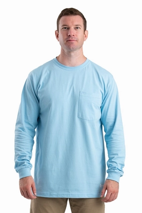 Berne Mens Carolina Cotton Blend Heavyweight Pocket Tee L/S Sustainable fashion Regular Fit