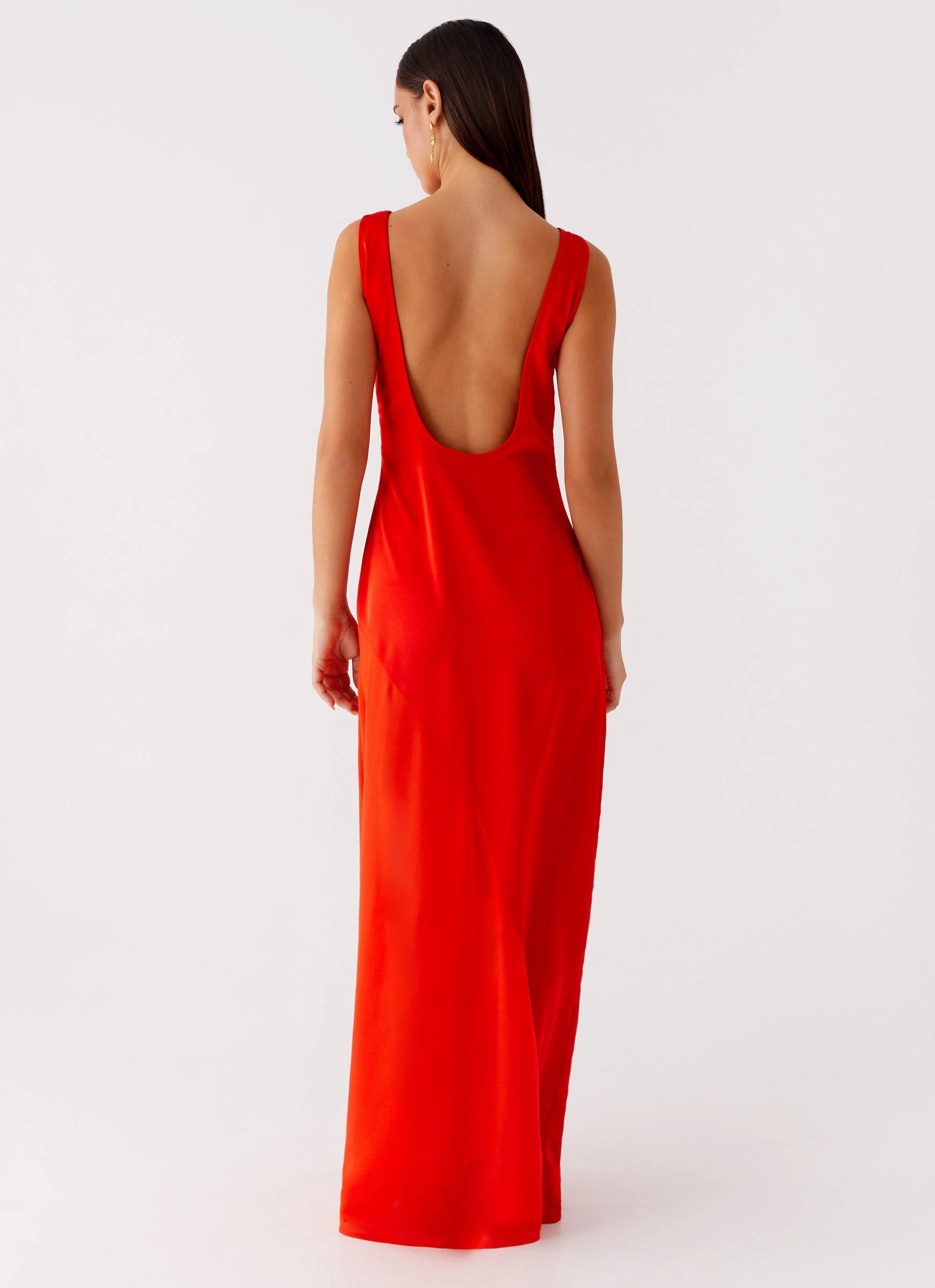 Contemporary Fit City Outerwear Ramiro Maxi Dress - Red