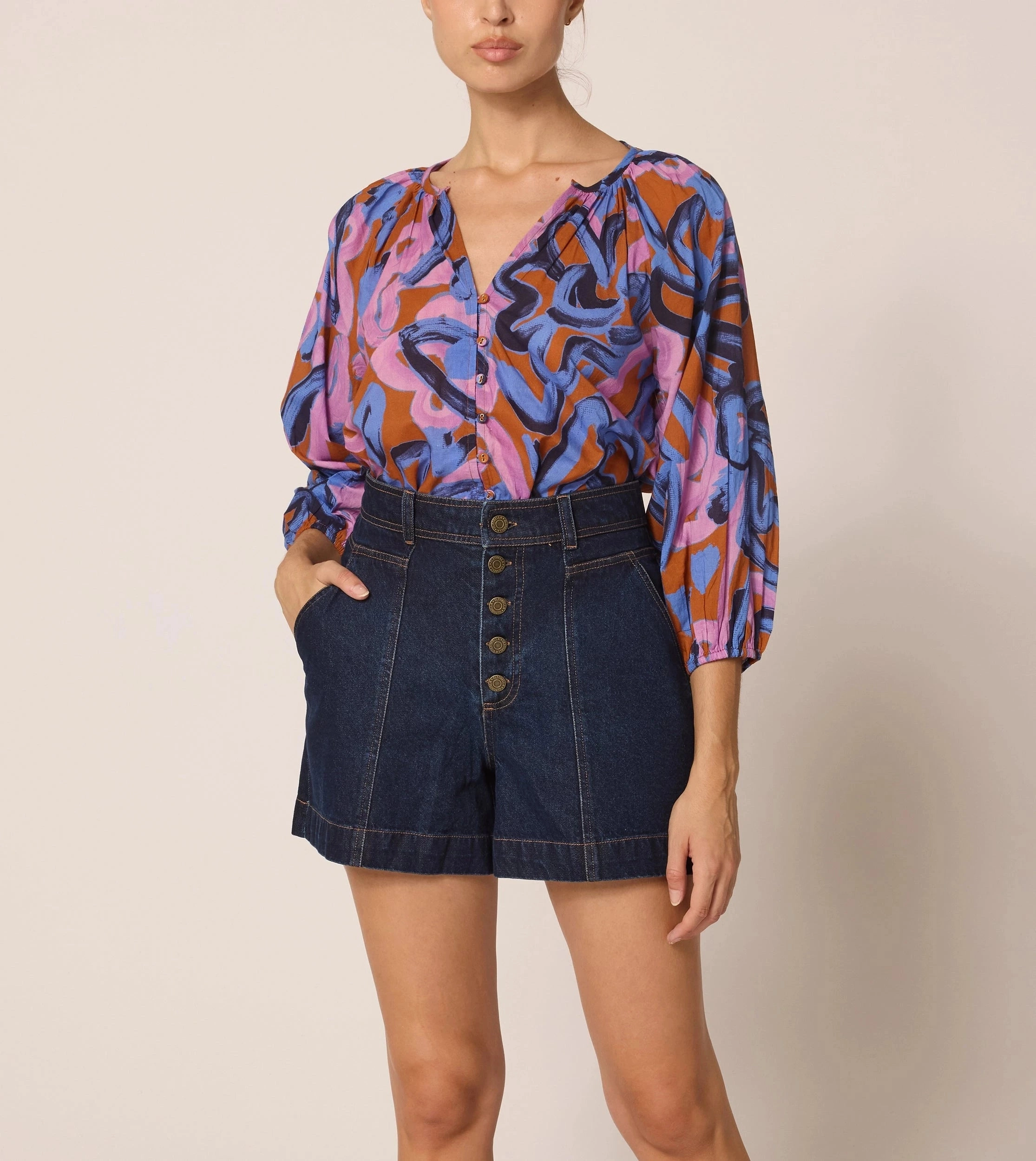 Durable Overlock Stitch Ramona Blouse | Fresco
