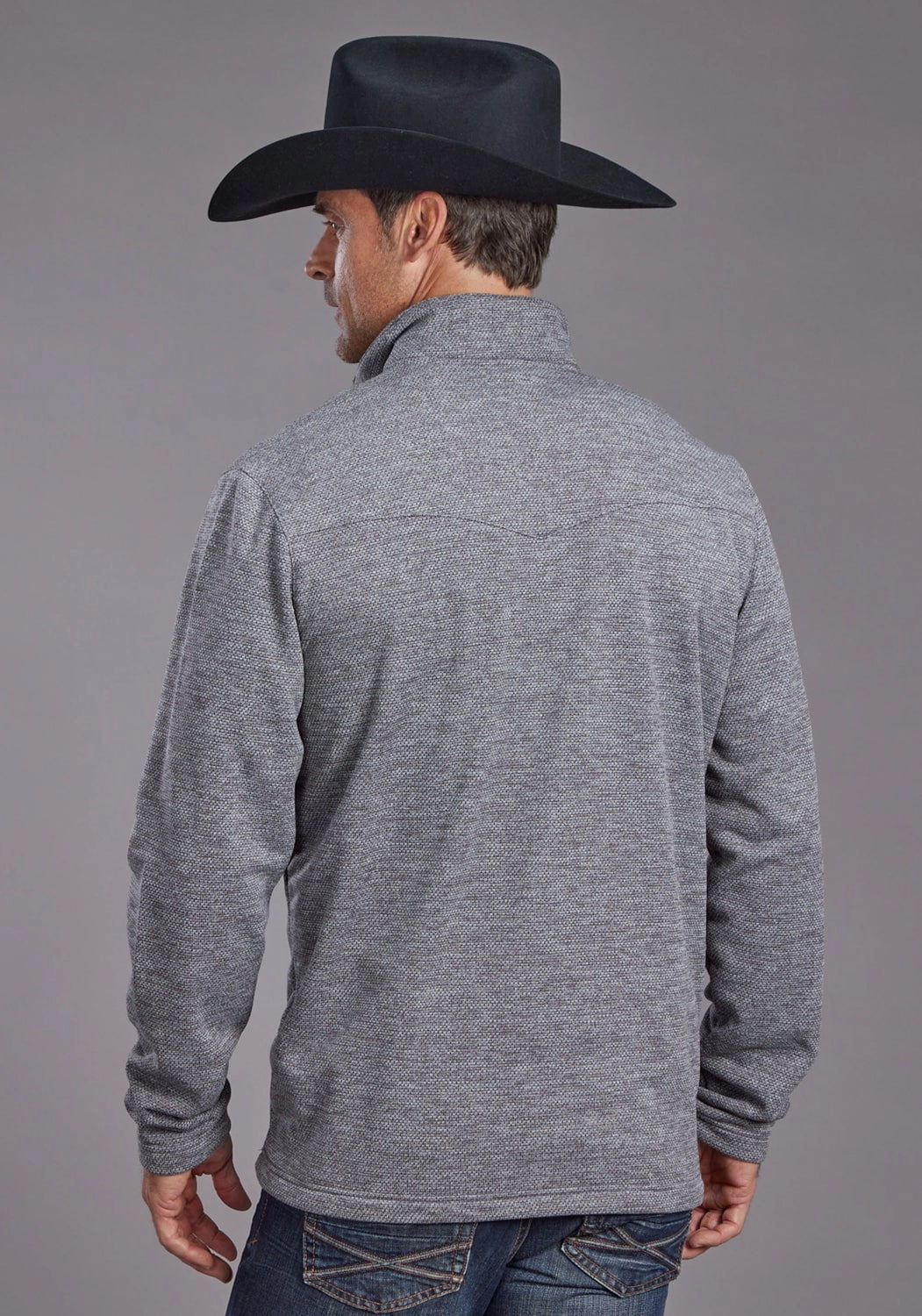 Stetson Mens Honeycomb Grey 100% Polyester Pullover Sweater Relaxed Style Breathable Cotton