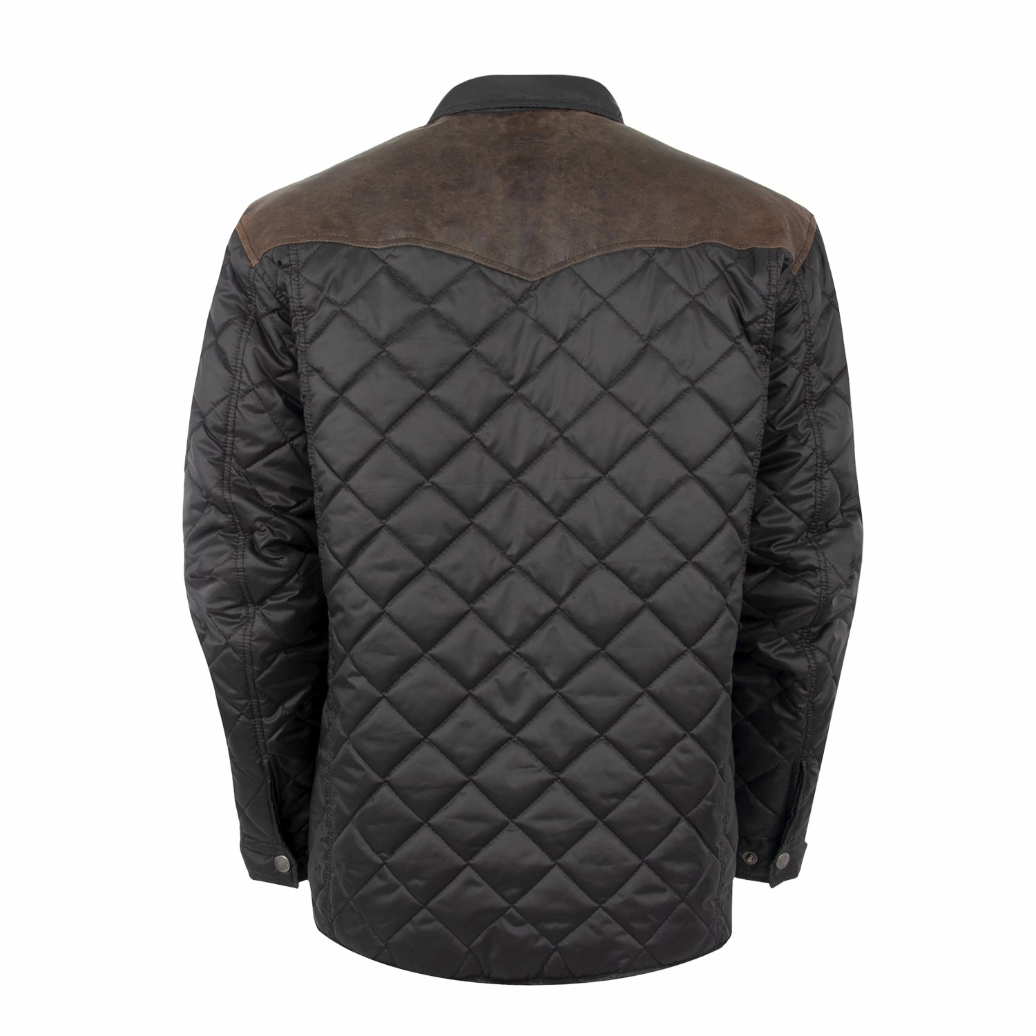 STS Ranchwear Mens Ransom Black 100% Polyester Quilted Softshell Jacket Knee Length Sleek Style