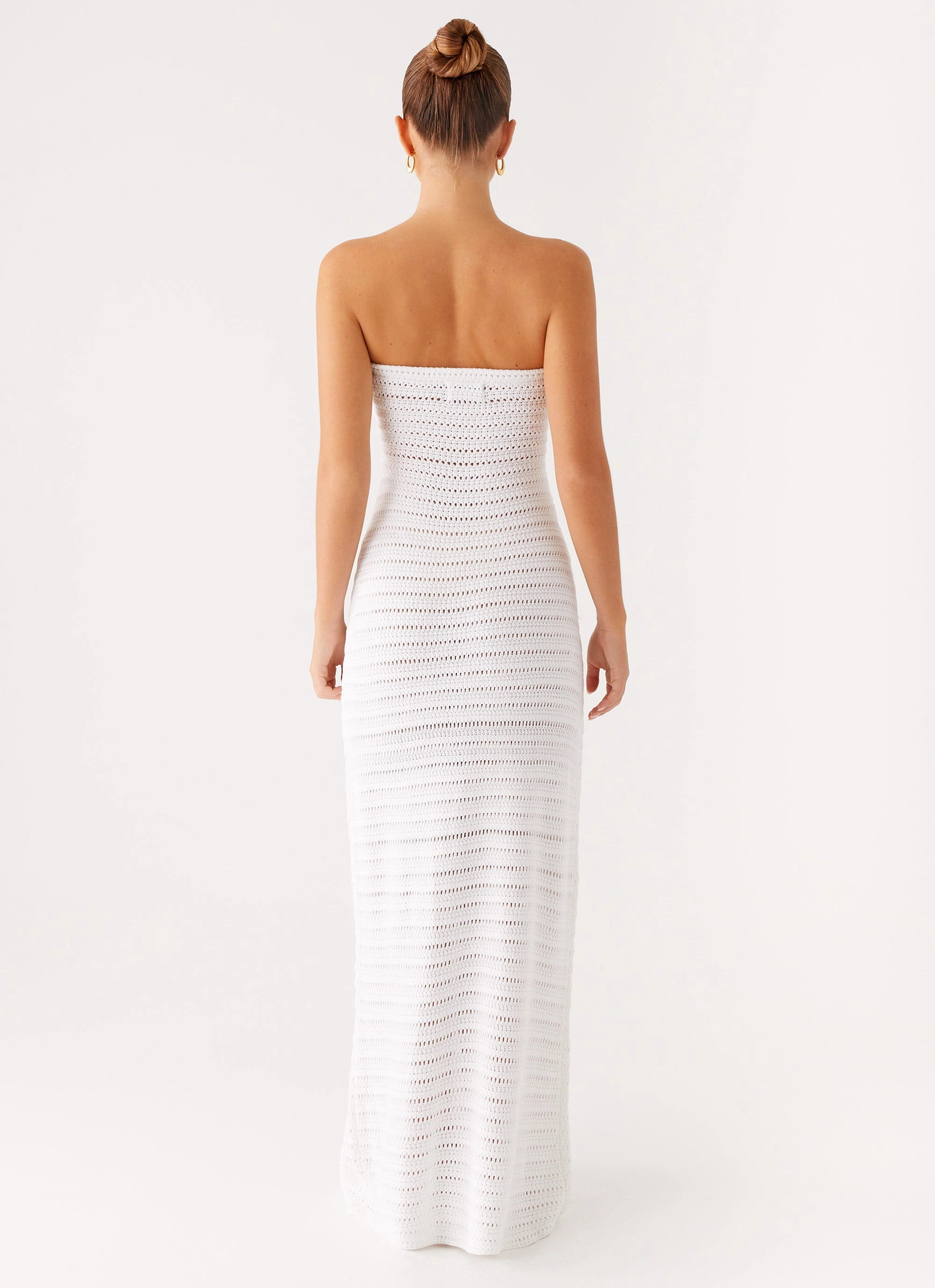 Diaz Crochet Maxi Dress - White NonChafeSeams Bare Glow