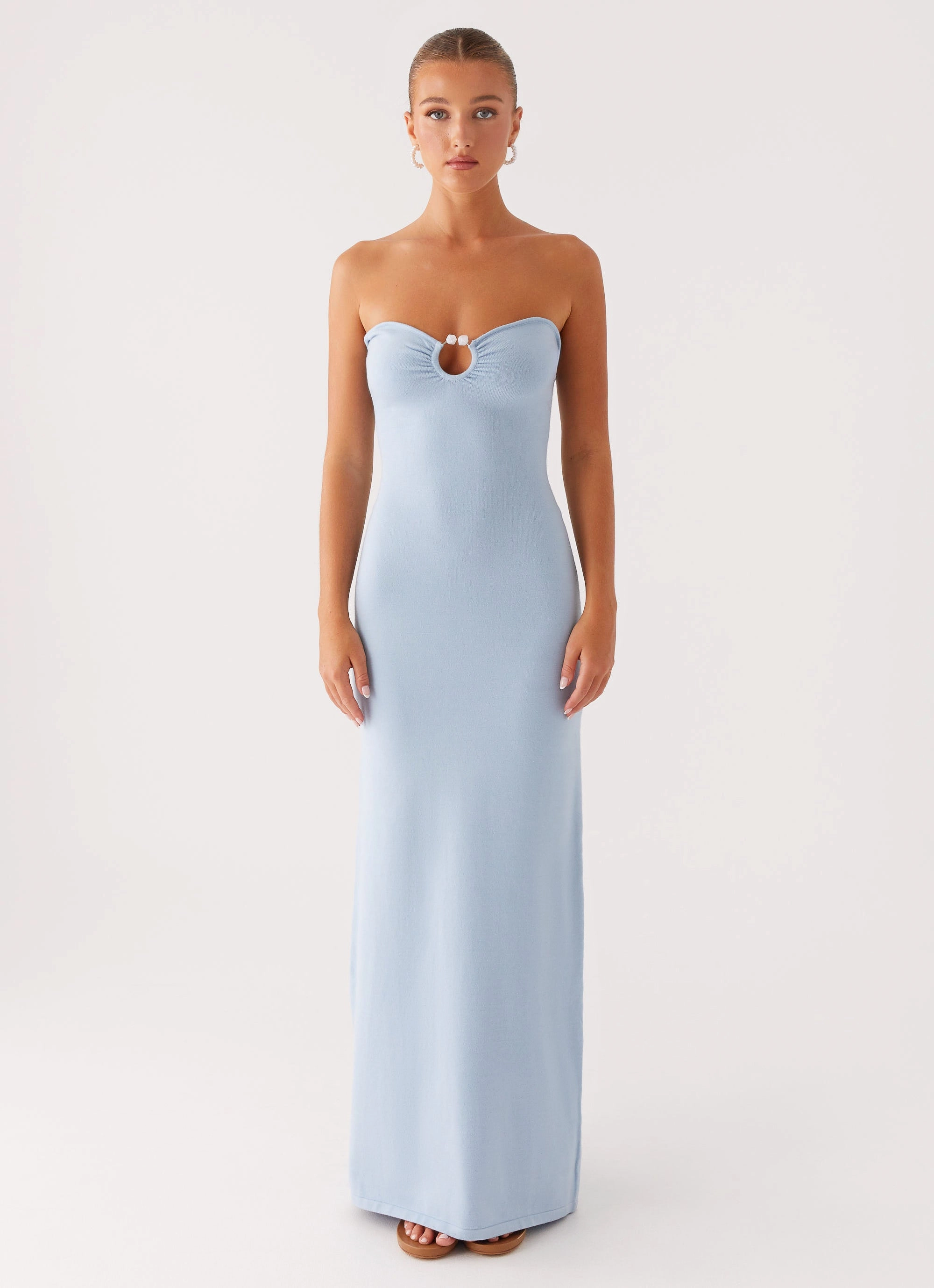 Quick Look Samson Knit Maxi Dress - Blue