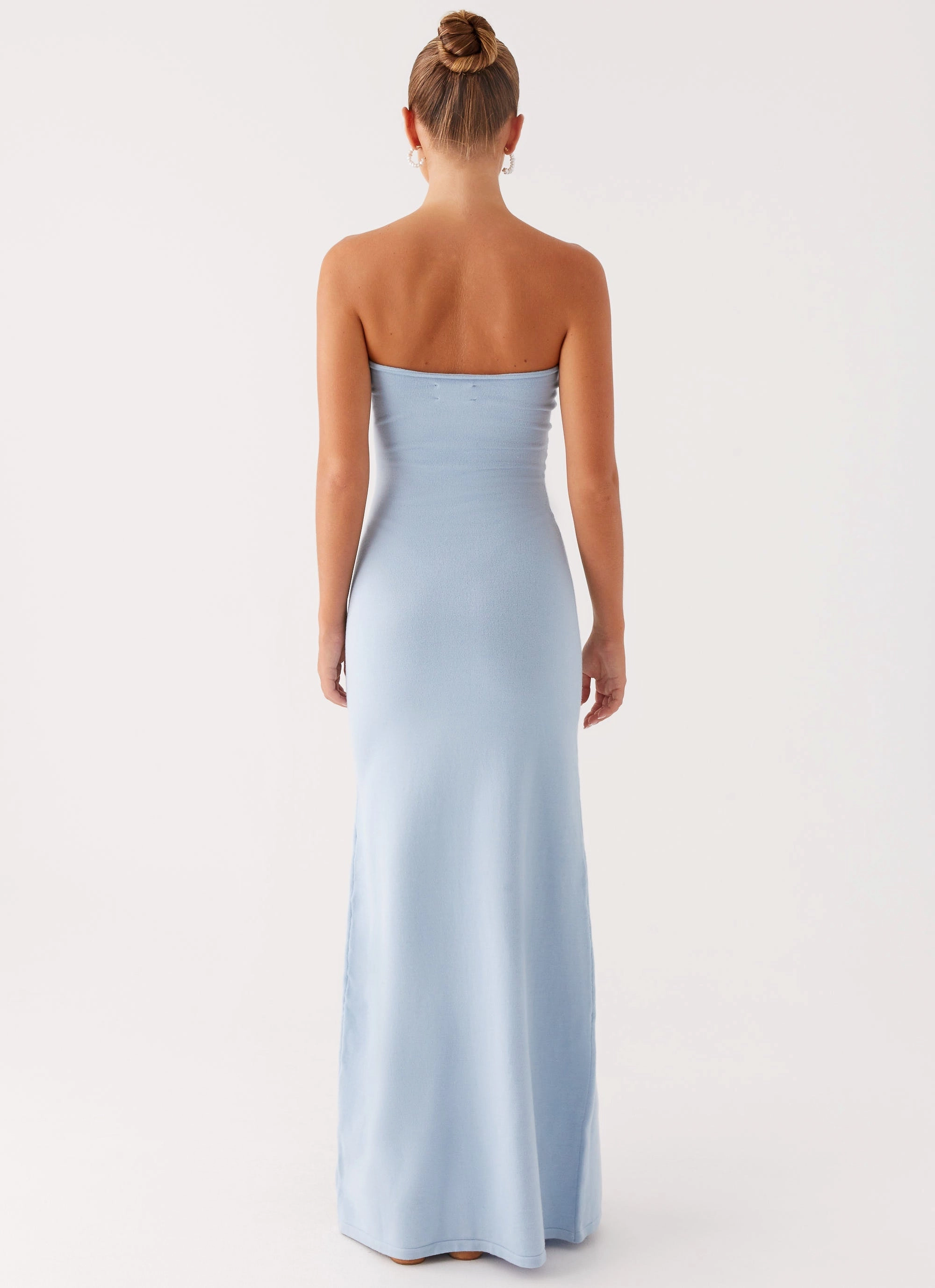 Samson Knit Maxi Dress - Blue Figure-Skimming Elegant Tailoring