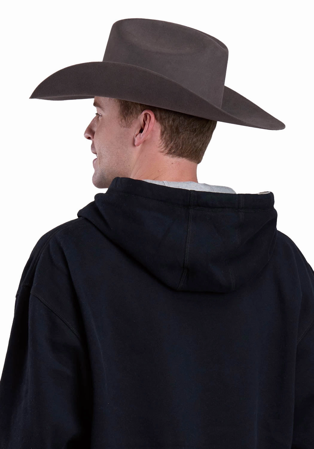 Seamless construction Full Length Zipper Closure Tin Haul Mens Longhorn By River Black Cotton Blend Hoodie