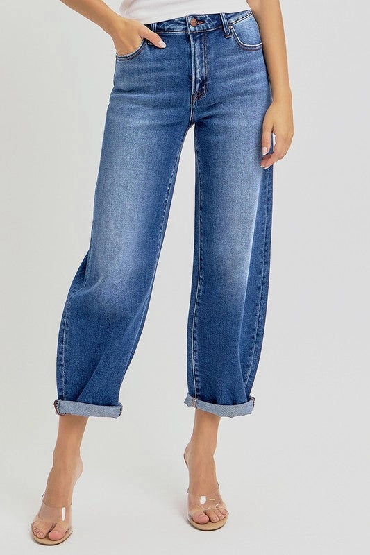 Reliable Fit HANNAH HIGH RISE CROP MILD BARREL JEANS