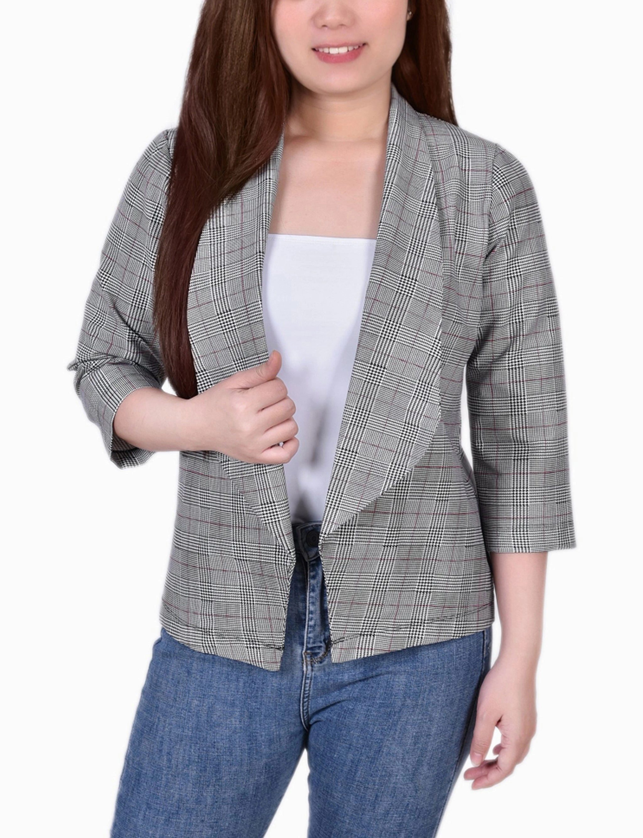 PortableOption 3/4 Sleeve Ponte Jacket