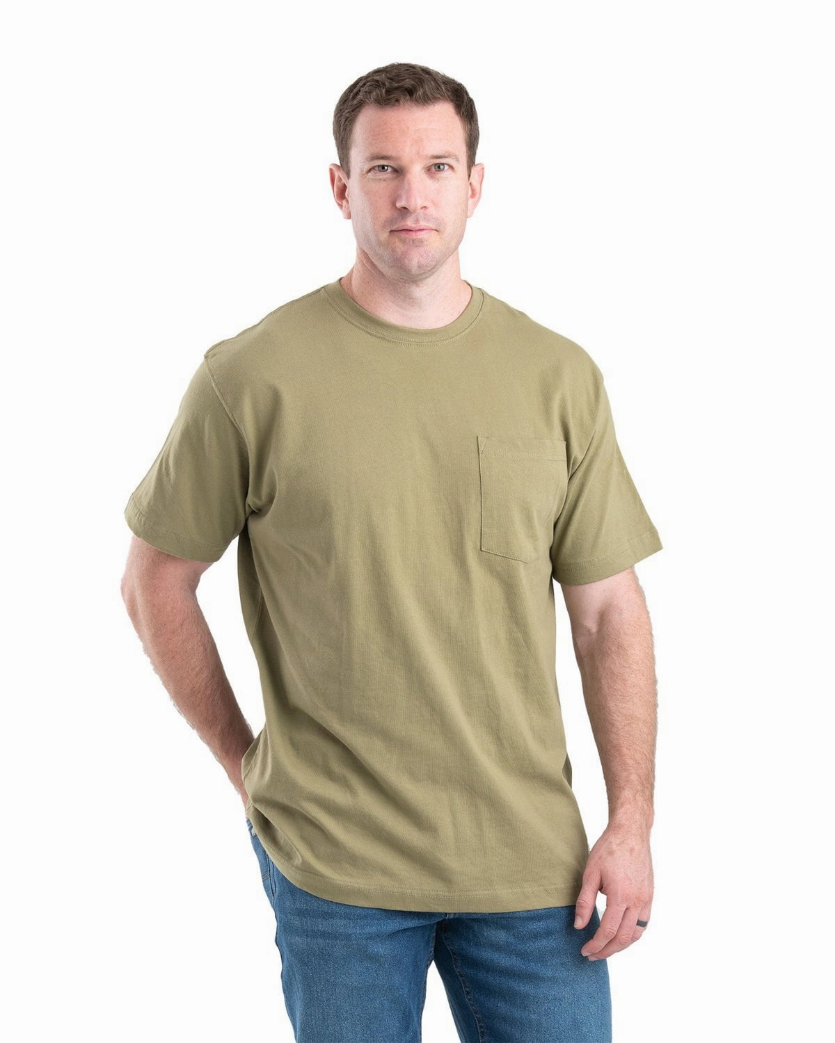 Berne Apparel Mens Heavyweight Pocket Tee Desert 100% Cotton S/S T-Shirt Classic Style networking event