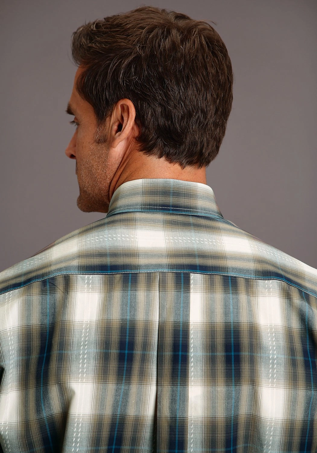 Trend-Driven Versatile Outfit Stetson Mens Brown 100% Cotton Ranch Dobby BD L/S 1 Pocket Shirt