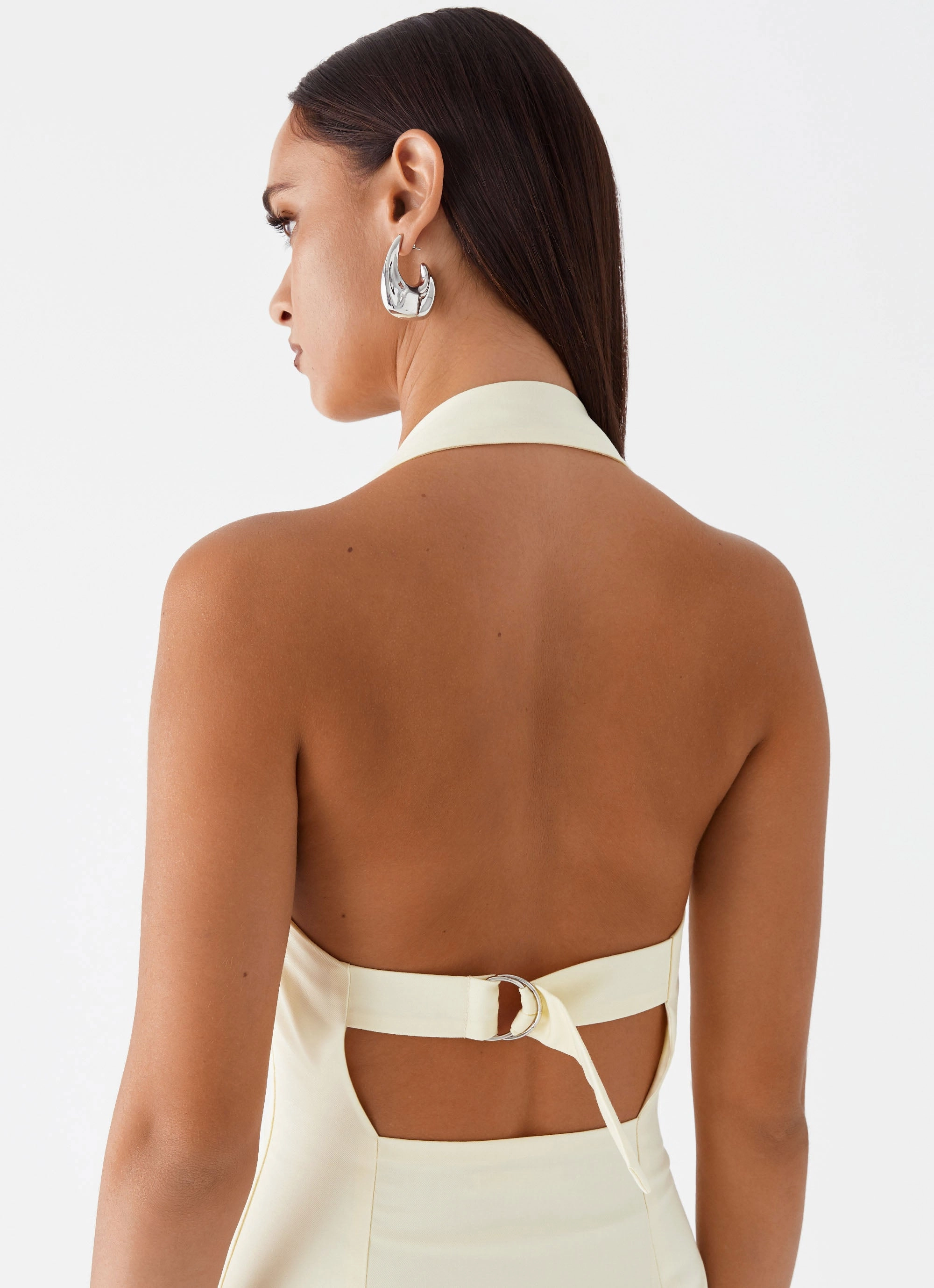 Clean Mood Bianca Halter Dress - Yellow