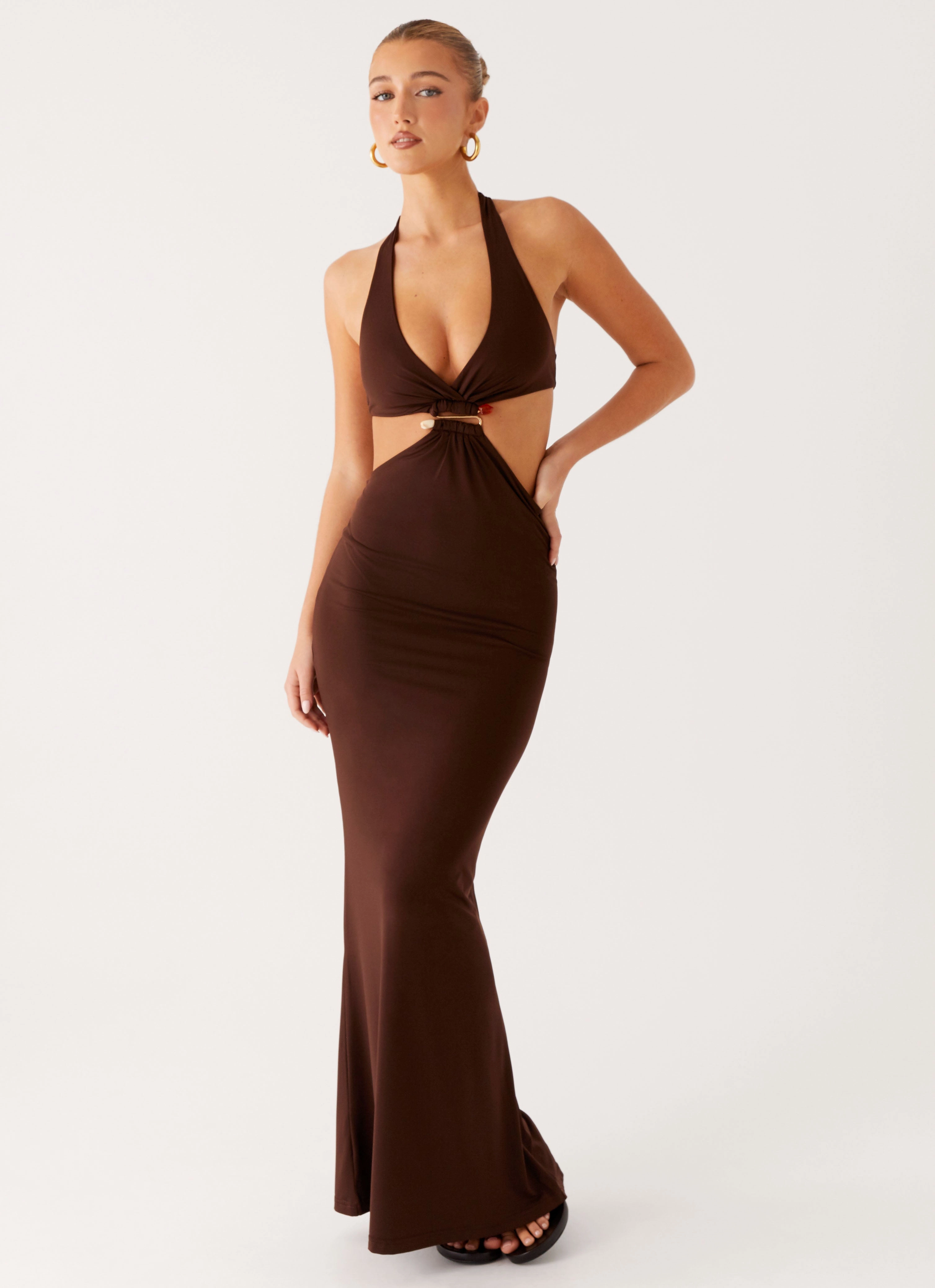 Shawnie Maxi Dress - Chocolate Cold Day Outerwear